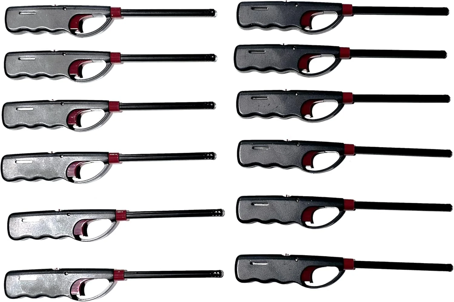 Knights of Armur 12-Pack BBQ Grill Lighter Casings Refillable Butane Gas Candle Fireplace Kitchen Stove Long