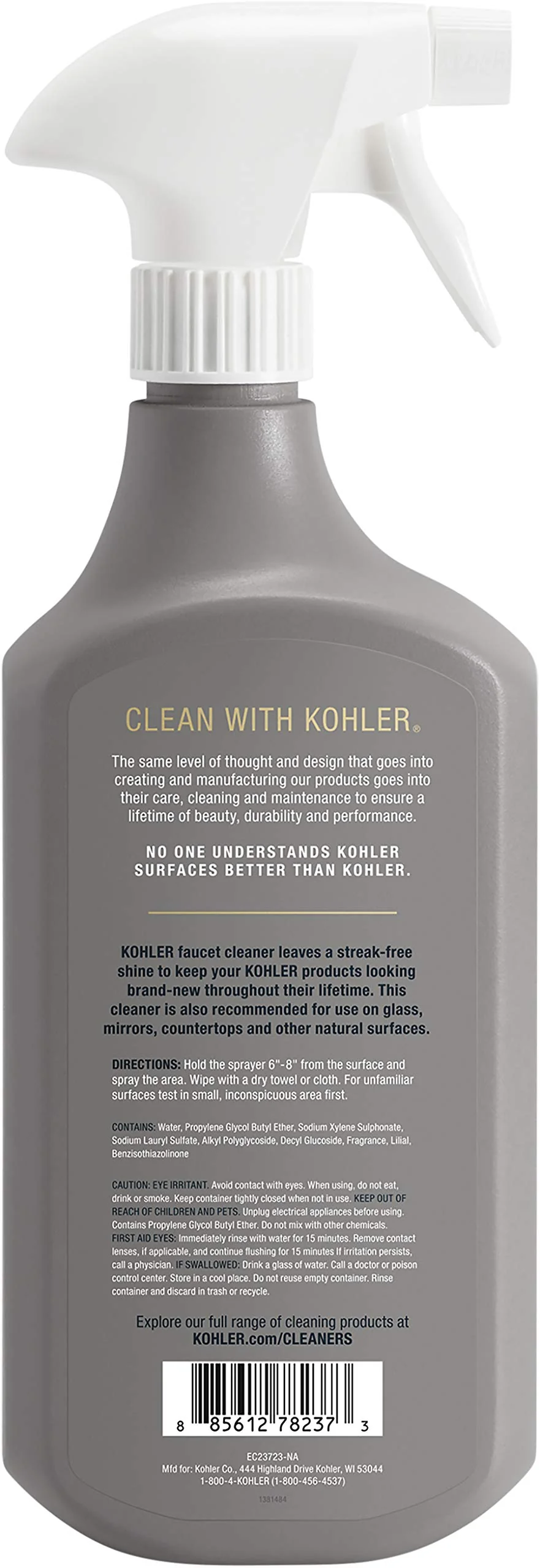 KOHLER K-EC23723-NA Faucet Cleaner, Kitchen and Bathroom Cleaner, 28 FL Oz (Pack of 2) - Image 11