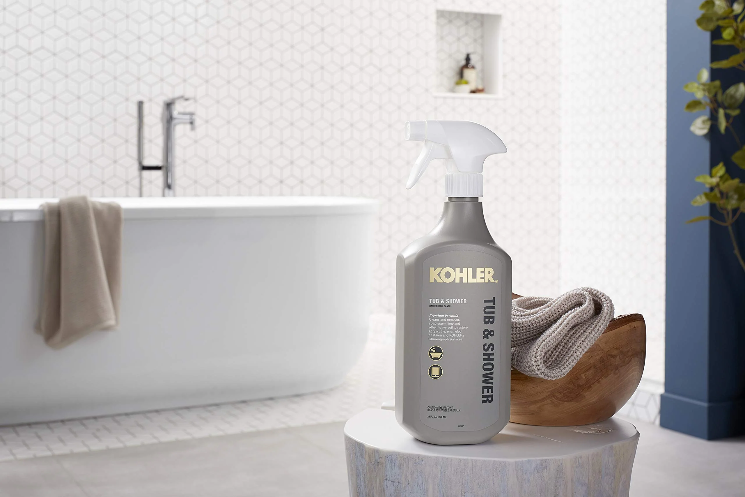 KOHLER K-EC23732-NA Tub and Shower Cleaner, Bathroom Cleaner, Restores Acrylic, Tile, Enameled cast iron, Lithocast, Residue Free, 28 FL Oz - Image 5