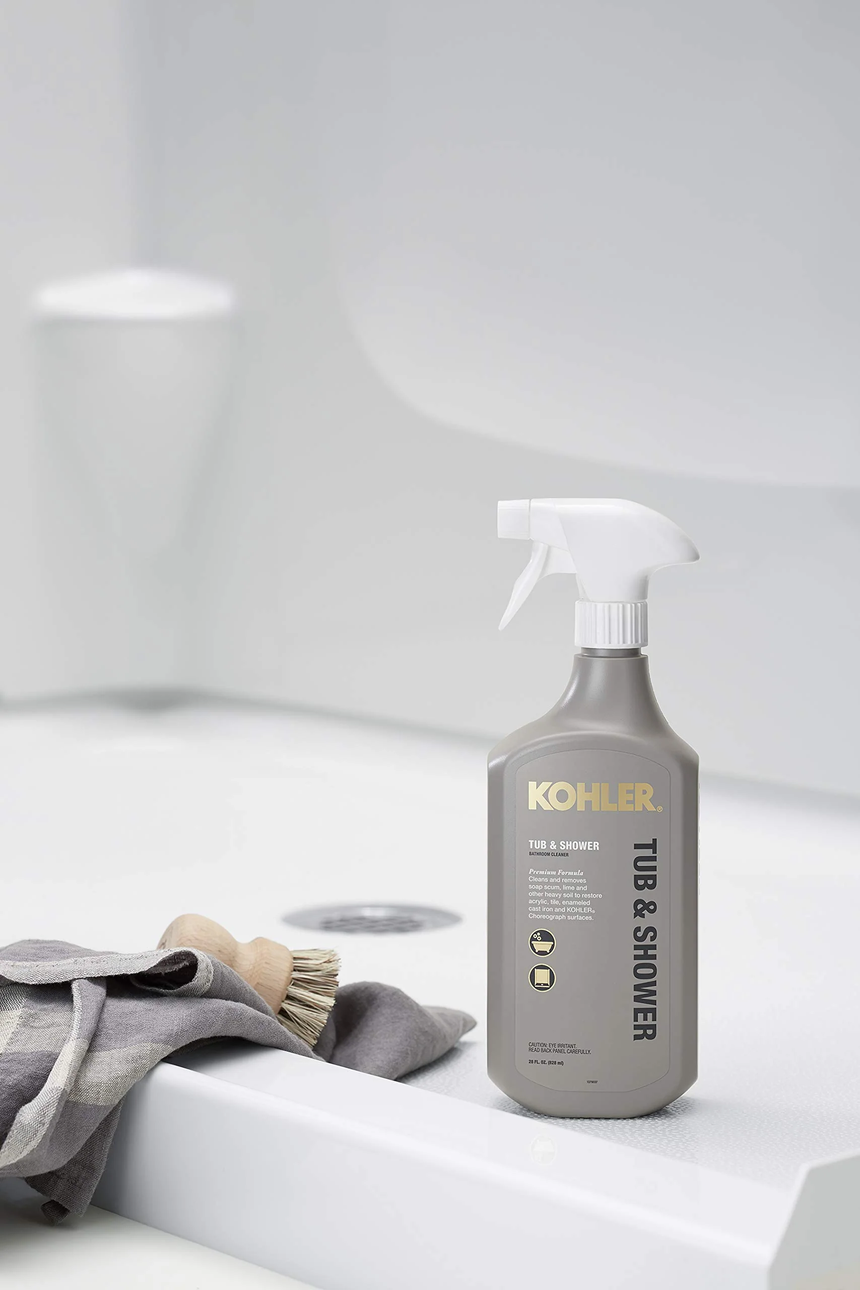 KOHLER K-EC23732-NA Tub and Shower Cleaner, Bathroom Cleaner, Restores Acrylic, Tile, Enameled cast iron, Lithocast, Residue Free, 28 FL Oz - Image 6