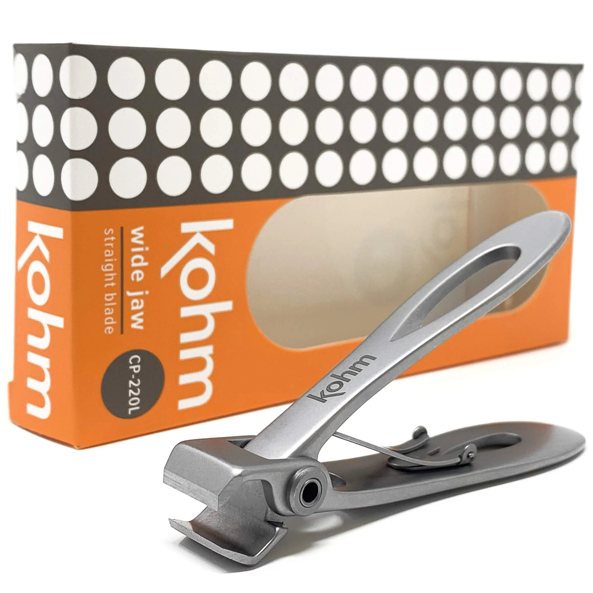 KOHM Nail Clippers for Thick Nails - Heavy Duty, Wide Mouth Professional Fingernail and Toenail Clippers for Men, Women & Seniors, Silver - Image 2