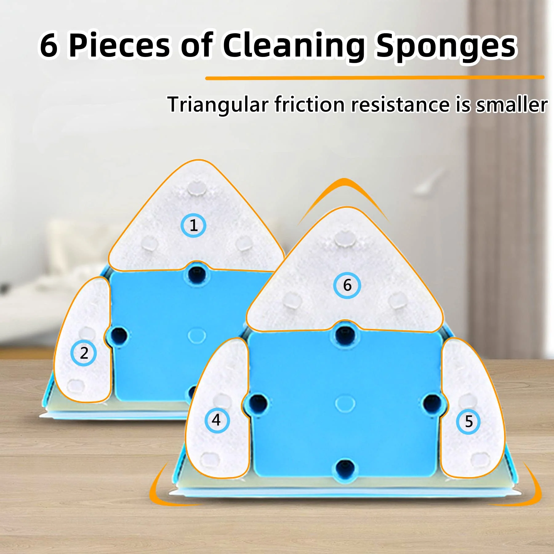 KOKITEA Double-Sided Window Cleaner Glass Wiper Magnetic Cleaning Tools, 5-Gears Adjustable Magnetic Glider Washing Brush Tools, for High-Rise Double Thick Glazed Windows Thickness 0.3"-1" (Blue) - Image 7