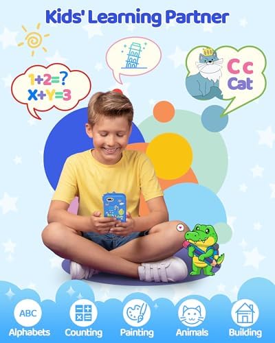 KOKODI Kids Smart Phone, Touchscreen HD Dual Camera Cell Phone for Kids, Christmas Birthday Gifts Dinosaur Child Play Phone for Boys 3-10, Travel Toy Preschool Learning Education Toy - Image 5
