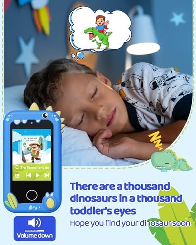 KOKODI Kids Smart Phone, Touchscreen HD Dual Camera Cell Phone for Kids, Christmas Birthday Gifts Dinosaur Child Play Phone for Boys 3-10, Travel Toy Preschool Learning Education Toy - Image 6