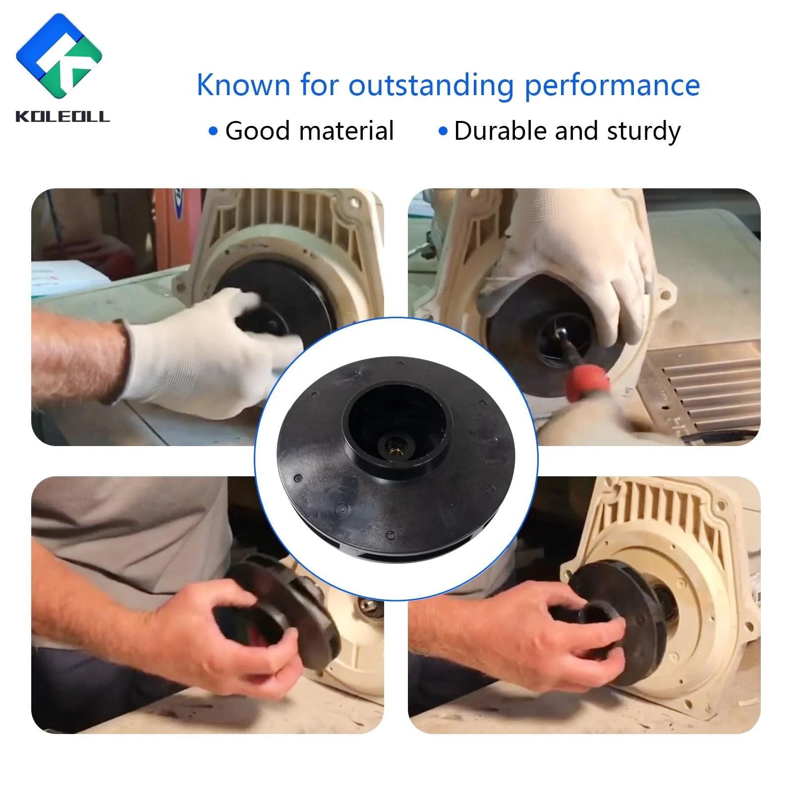 KOLEOLL 073130 Pump Impeller 2 HP Compatible with Pentair WhisperFlo WF-8 WFE-8 WFK-8 WFDS-8 WF-30 WFE-30 WFDS-30 1000 Series Pump - Image 4
