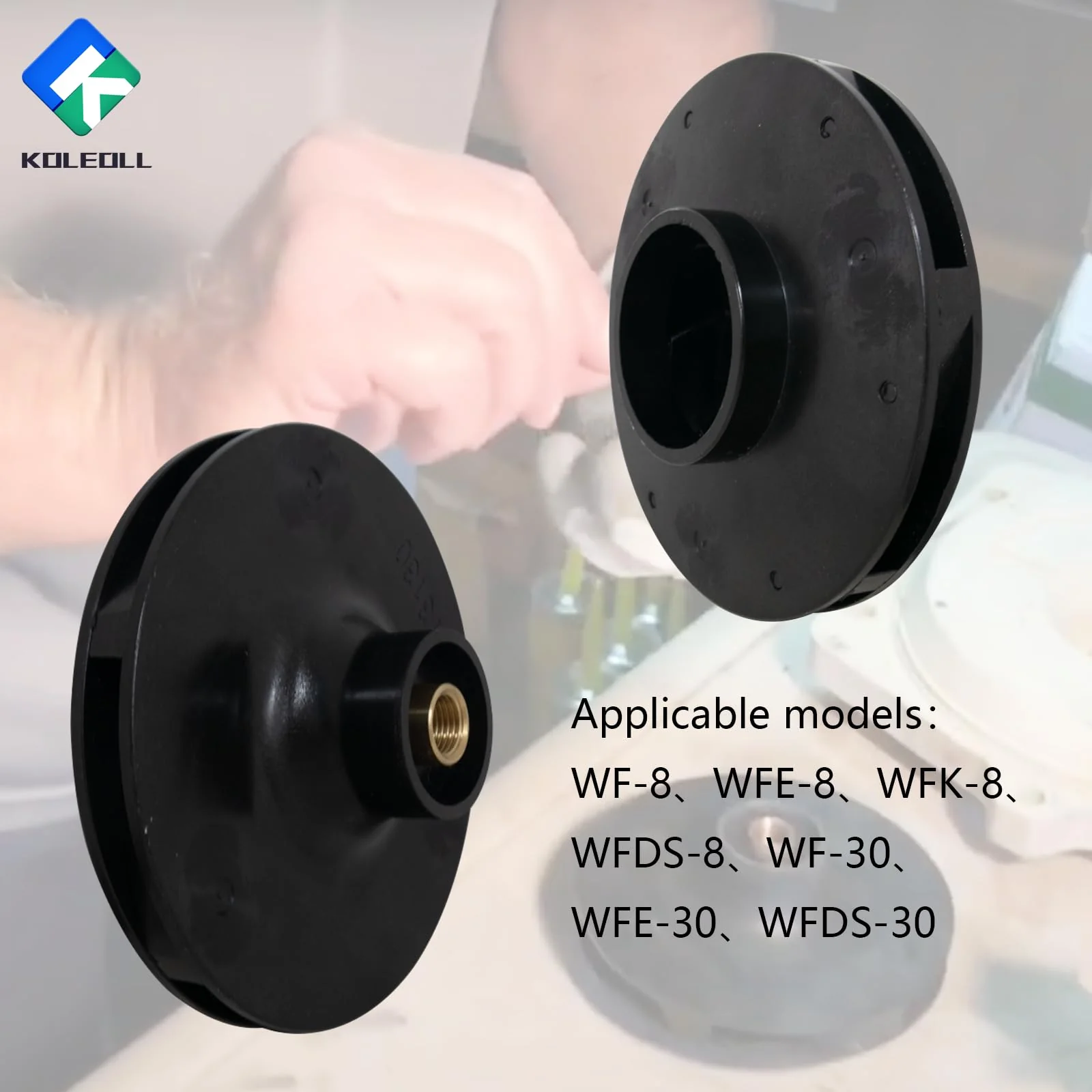 KOLEOLL 073130 Pump Impeller 2 HP Compatible with Pentair WhisperFlo WF-8 WFE-8 WFK-8 WFDS-8 WF-30 WFE-30 WFDS-30 1000 Series Pump - Image 5