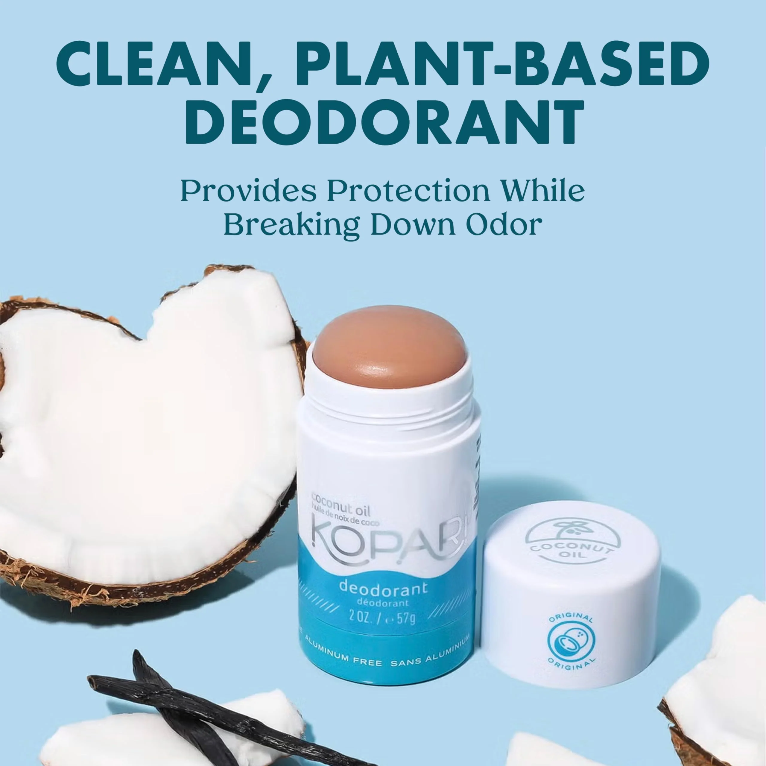 Kopari Aluminum Free Coconut Deodorant, Non Toxic & Clean Plant-Based, No Aluminum, Parabens or Baking Soda, Long Lasting Protection, Beach 2 oz - Image 9