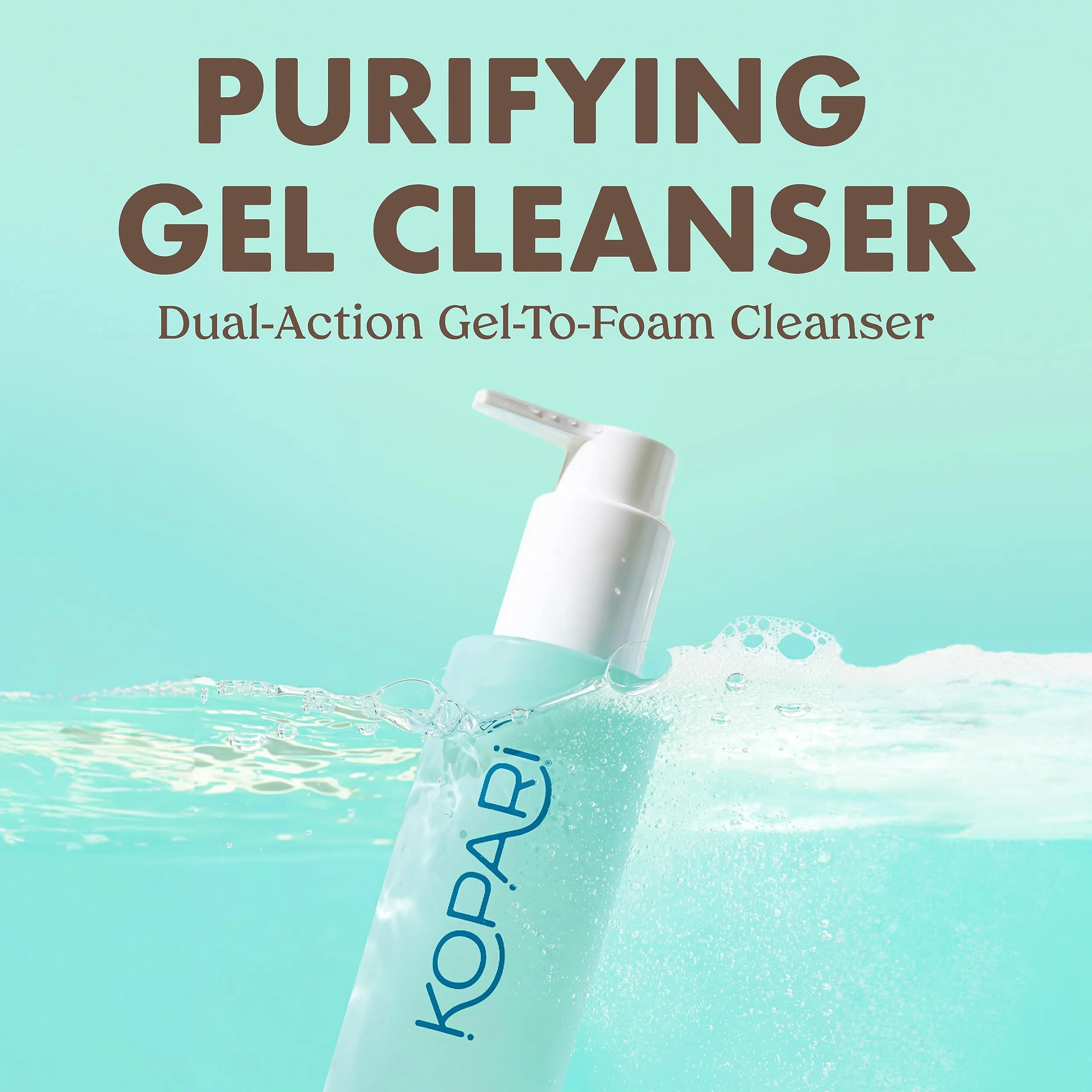 Kopari Marine Clean Purifying Gel Cleanser, Infused with Amino Acids & Vitamin B5, Dual-Action Gel-to-Foam Cleanser, Gentle and Nourishing, 5 oz | New Look, Same Formula, Product Packaging May Vary - Image 8