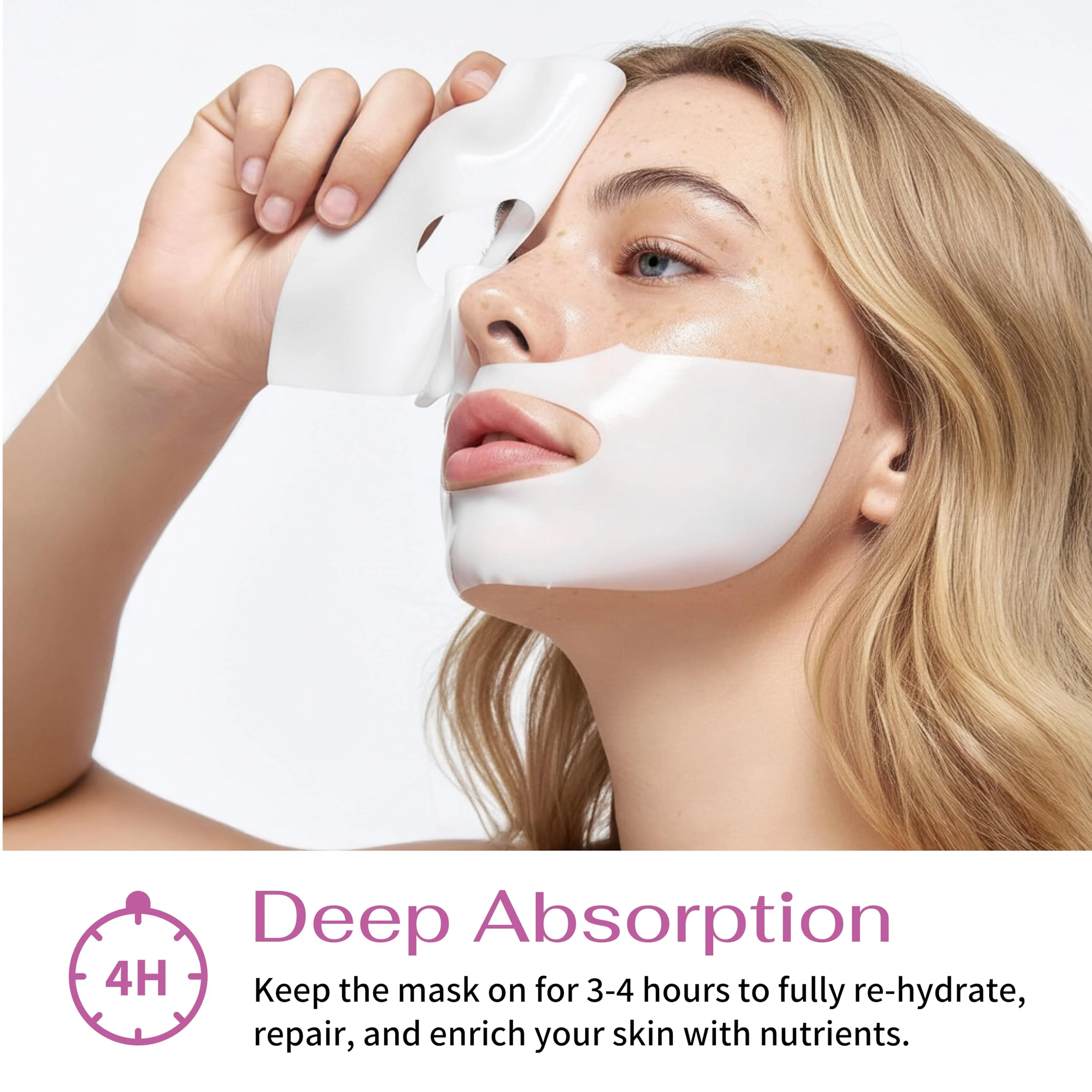 Koreana Skin K-Beauty PDRN DNA Complex Hydrogel Sheet Mask – Korean Regenerative Salmon DNA & Multi-Weight Hyaluronic Acid for Anti-Aging, Firming, Brightening, Deep Hydration – Box of 4 - Image 5