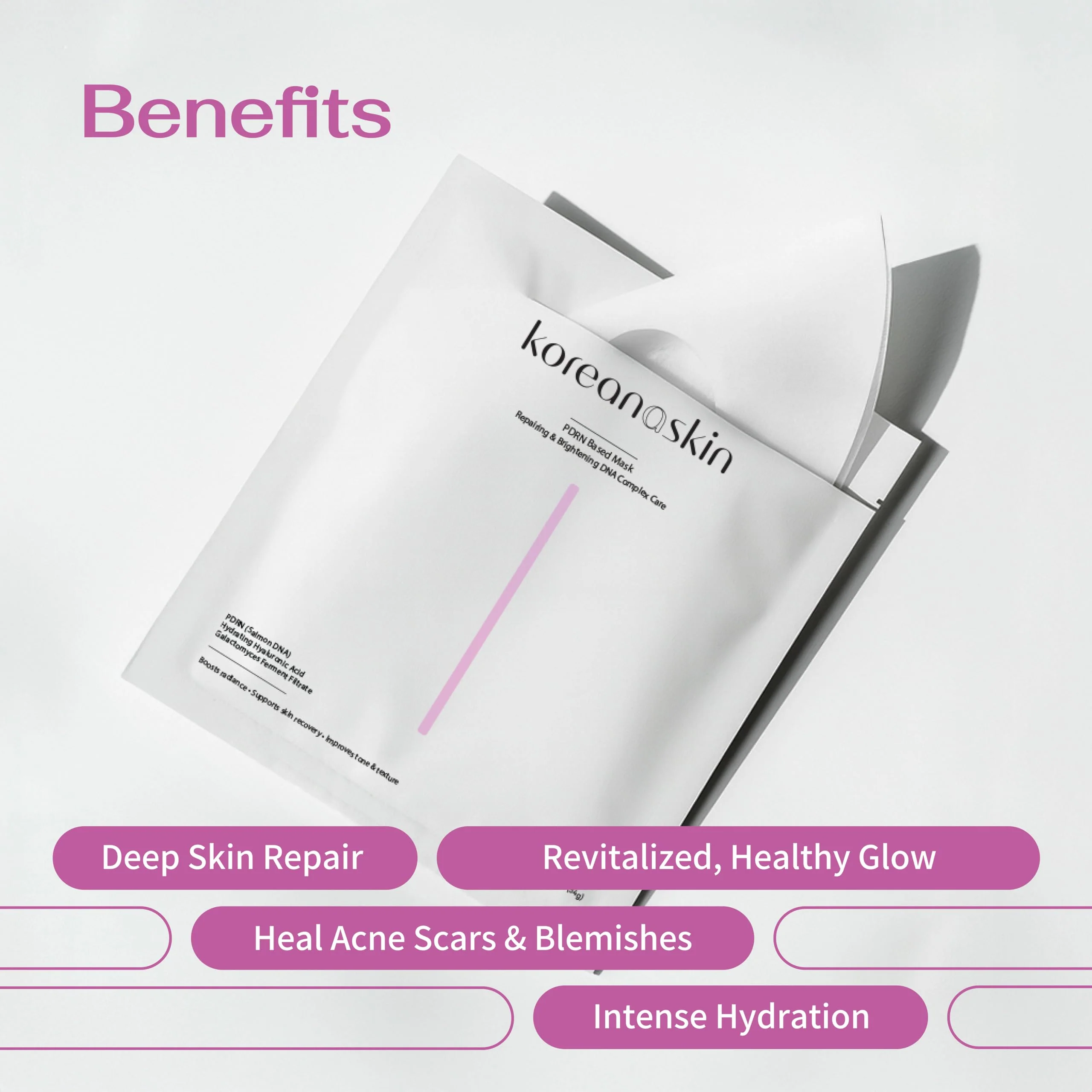 Koreana Skin K-Beauty PDRN DNA Complex Hydrogel Sheet Mask – Korean Regenerative Salmon DNA & Multi-Weight Hyaluronic Acid for Anti-Aging, Firming, Brightening, Deep Hydration – Box of 4 - Image 8