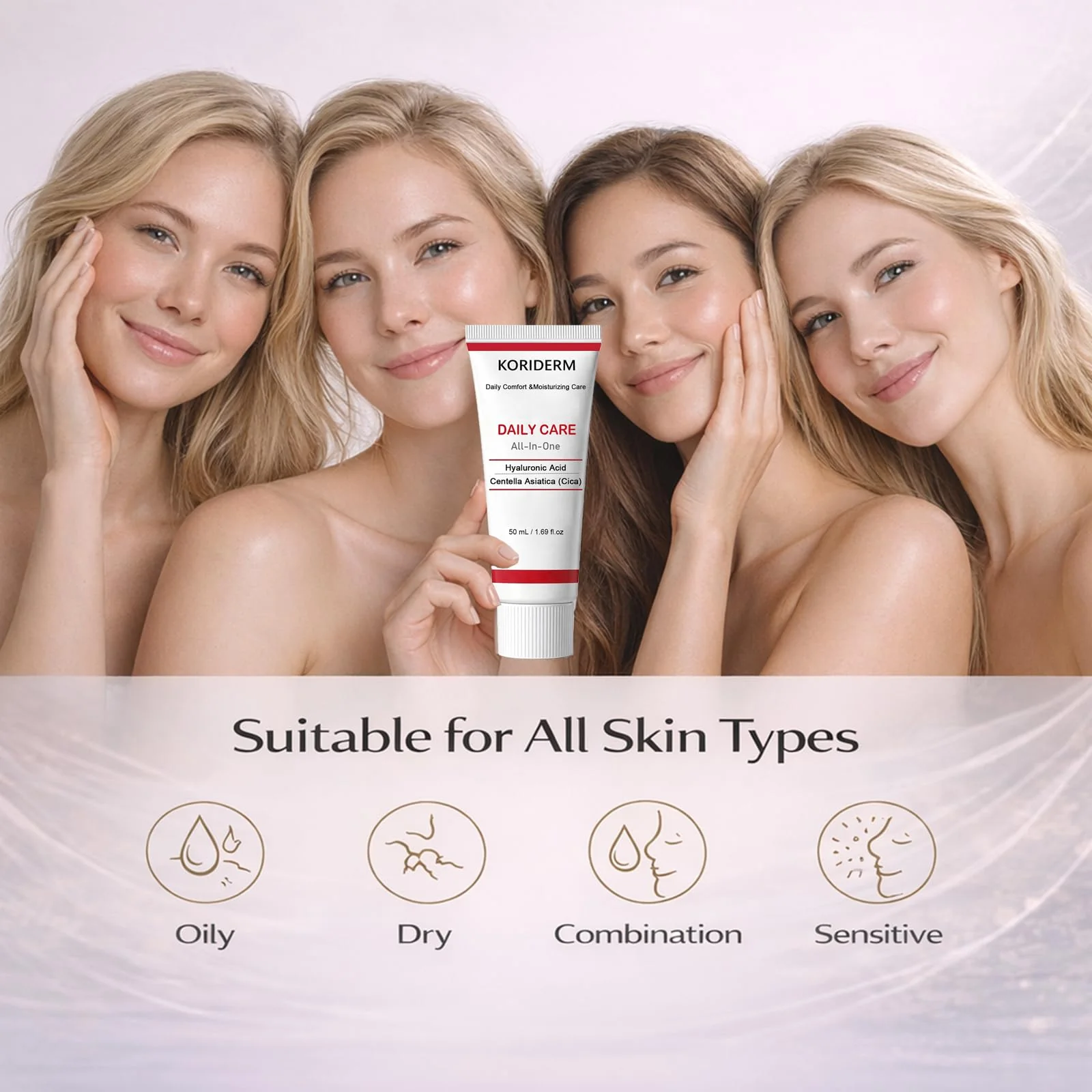 KORIDERM Cream, All-In-One Daily Moisturizer & Hydrating Face Cream, Plump-Looking Skin for All Skin Types, 50 mL / 1.69 fl oz (1) - Image 3