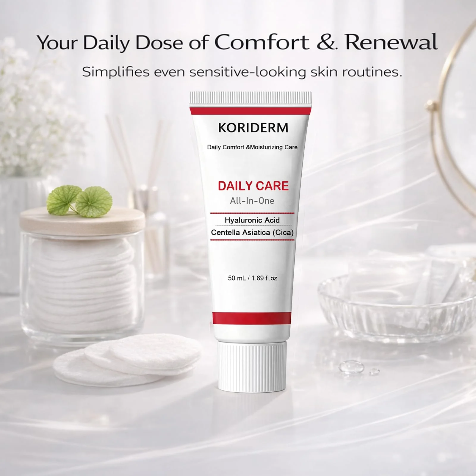 KORIDERM Cream, All-In-One Daily Moisturizer & Hydrating Face Cream, Plump-Looking Skin for All Skin Types, 50 mL / 1.69 fl oz (1) - Image 4