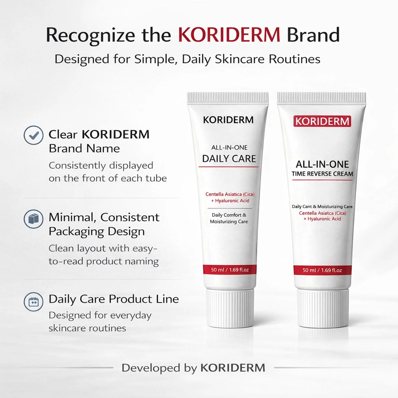 KORIDERM Cream, All-In-One Daily Moisturizing Face Cream with Centella Asiatica (Cica) & Hyaluronic Acid – Lightweight All-in-One Skin Care for Daily Comfort – 50 mL / 1.69 fl oz (1) - Image 9