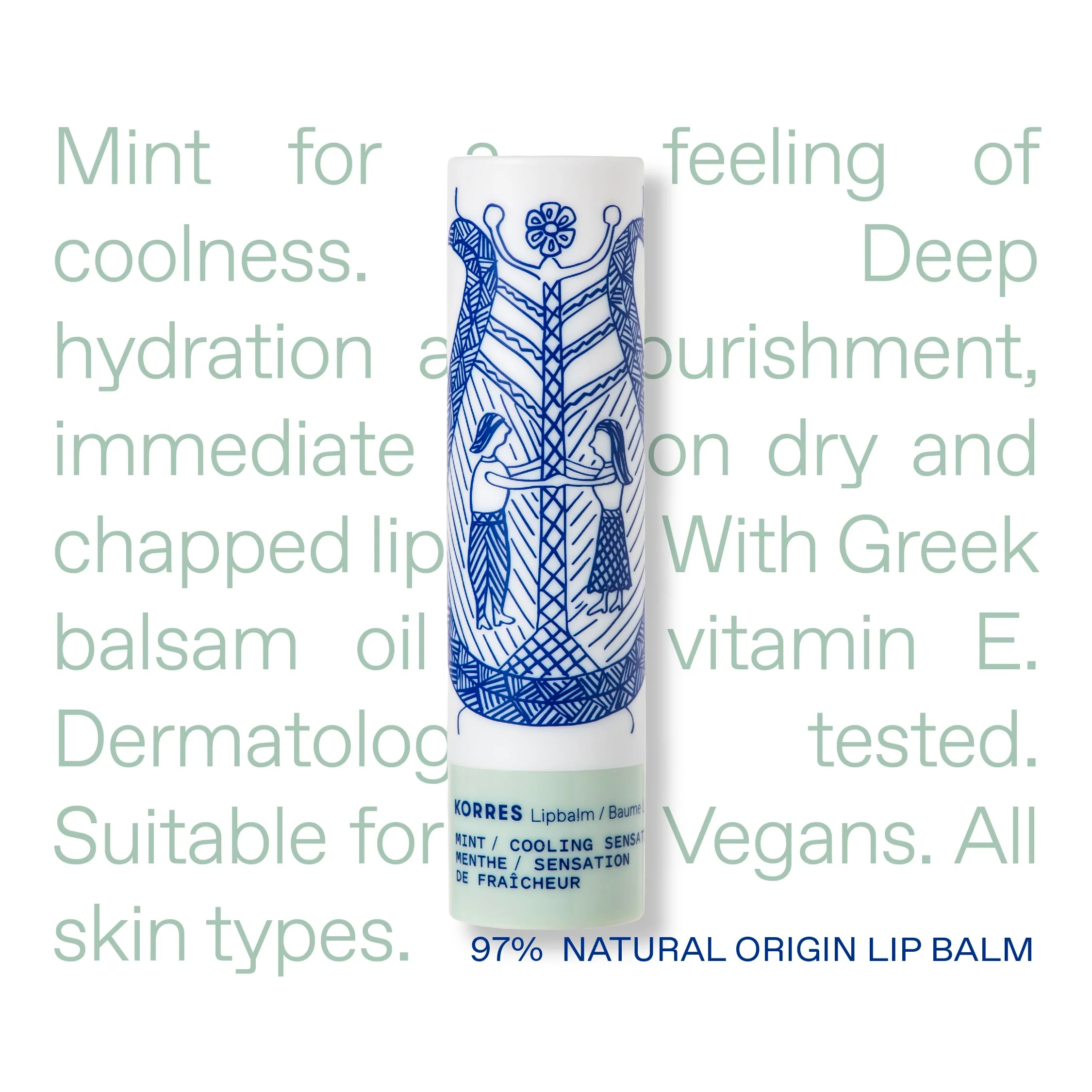 KORRES Balsam Lip Butter Stick Clear Mint, Moisturizing Balm with Greek Hypericum Oil, Nourishing Formula for Smooth Lips, Lightweight Shine, Daily Lip Care, 0.17 oz - Image 4