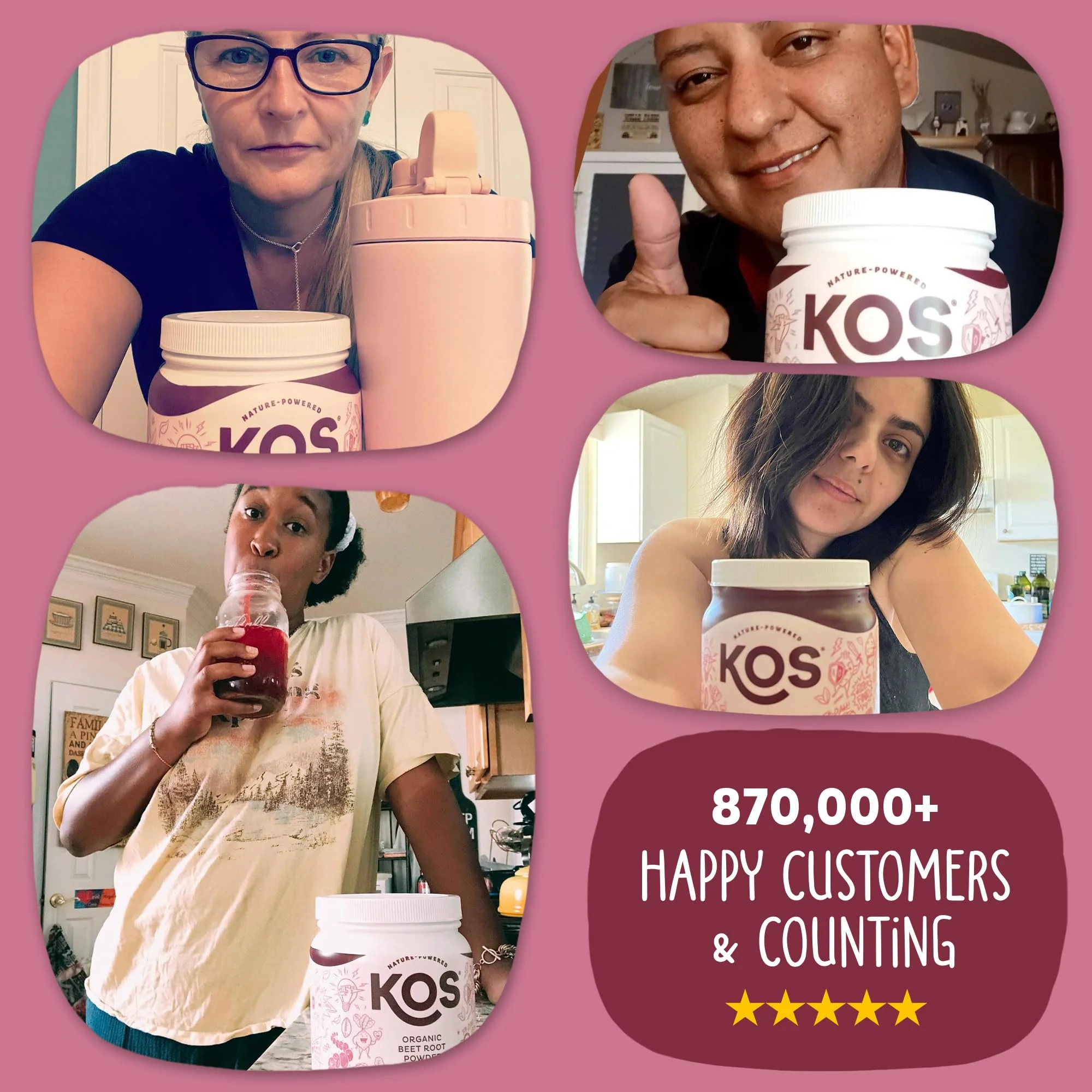 KOS Organic Beet Root Powder, USDA Organic - Natural Nitric Oxide Booster, Superfood Plant Based Beetroot Antioxidant, Supports Active Lifestyle & Healthy Circulation, Soy & Gluten-Free - 90 Servings - Image 5