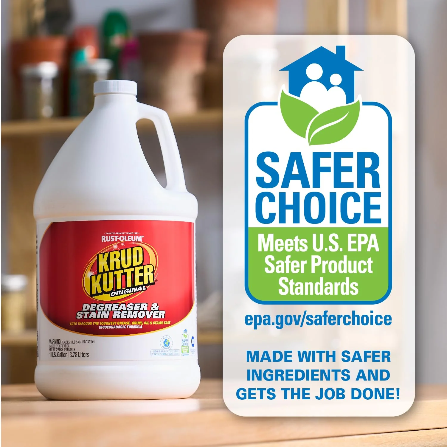 Krud Kutter Original Concentrated Cleaner Degreaser, 1 Gallon, Heavy Duty Multi Surface Cleaner for Grease, Oil and Tough Stains, Dilutable for Kitchen, Garage, Floors and Outdoor Use - Image 7