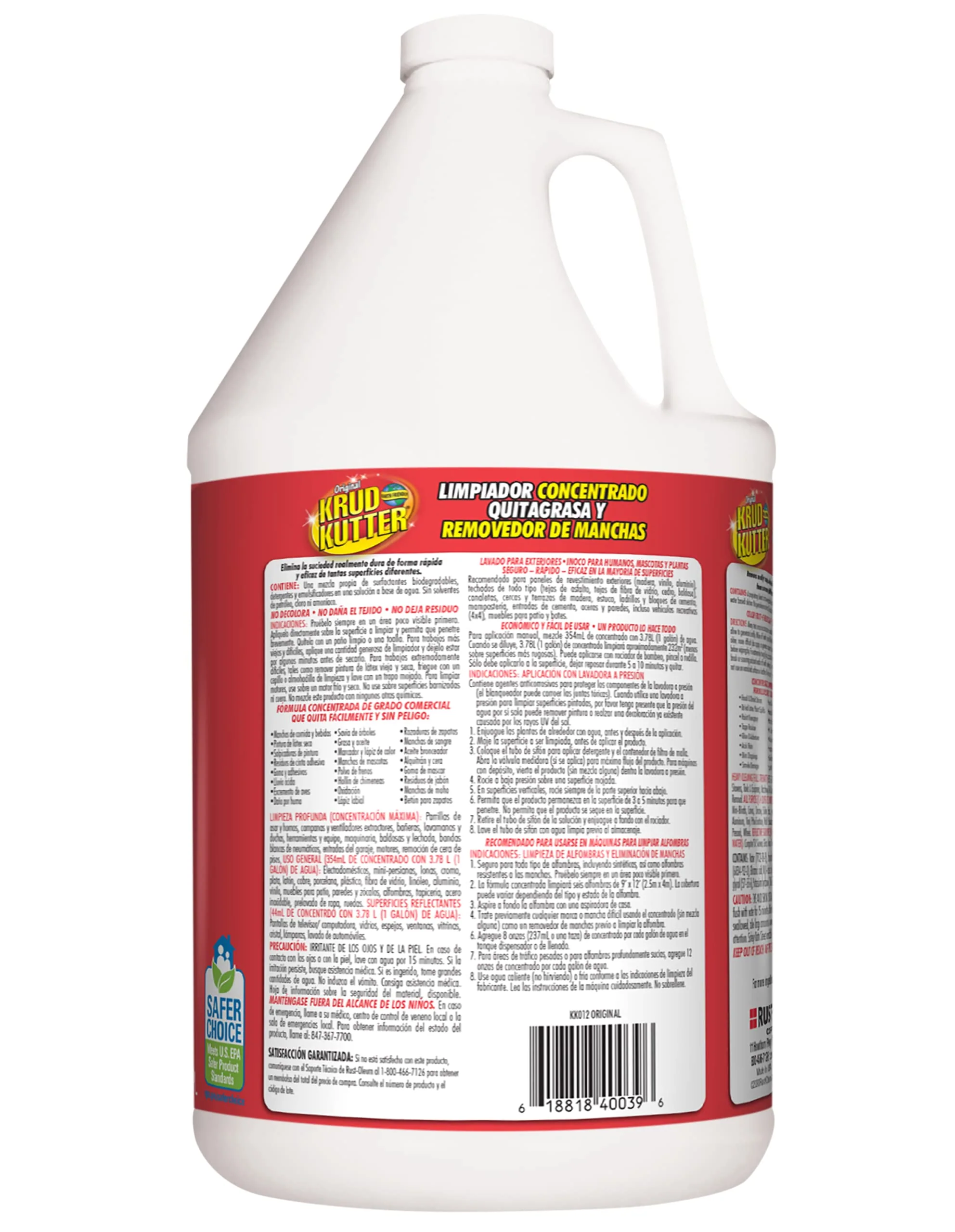 Krud Kutter Original Concentrated Cleaner Degreaser, 1 Gallon, Heavy Duty Multi Surface Cleaner for Grease, Oil and Tough Stains, Dilutable for Kitchen, Garage, Floors and Outdoor Use - Image 2