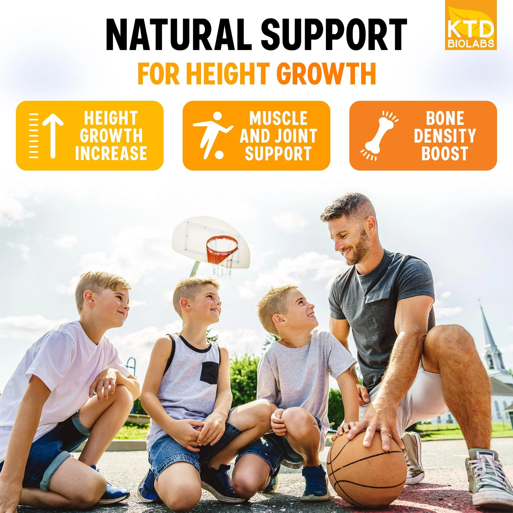 KTD BIOLABS Height Growth Maximizer - Made in USA - Natural Height Increase Booster & Teen Vitamins - Pills to Grow Taller at Any Age - Bone Growth Supplement for Adults & Kids - Image 4