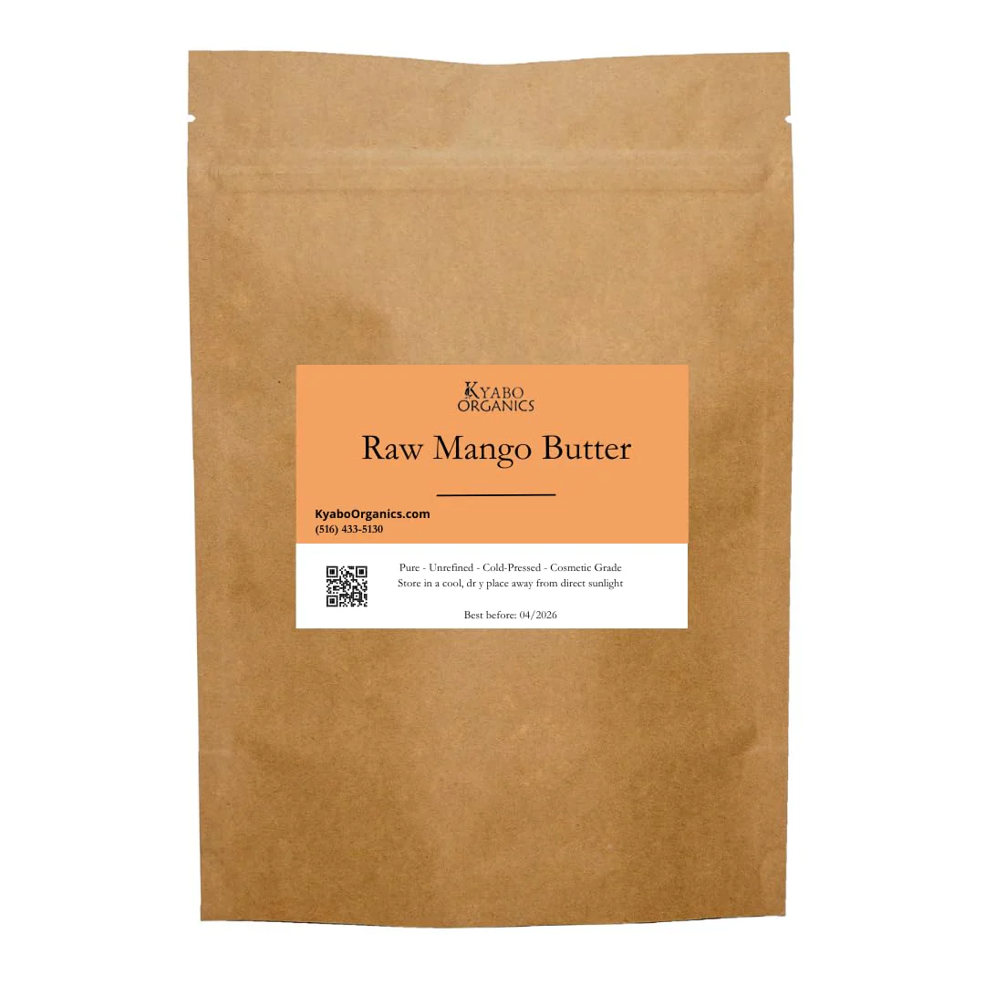 Kyabo 3Lbs MANGO BUTTER PREMIUM Organic Unrefined Raw Virgin 100% Pure Cold Press Grade A Non GMO 100% Natural For Skin BodyCare Beauty Moisturizer DIY For Body Butters, Soap Making,Lotions, Creams…