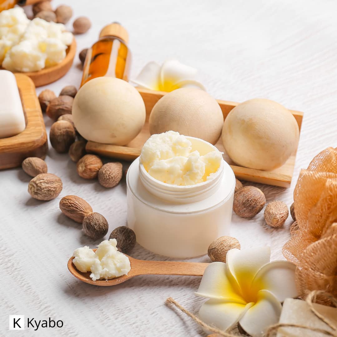 Kyabo New Pure African White Ivory Shea Butter 5Lbs Premium 100% Natural Virgin RAW Organic Grade A Unrefined Ghana Skin Beauty Care Face Body Hair Scalp Non GMO Natural Karite Organics - Image 3