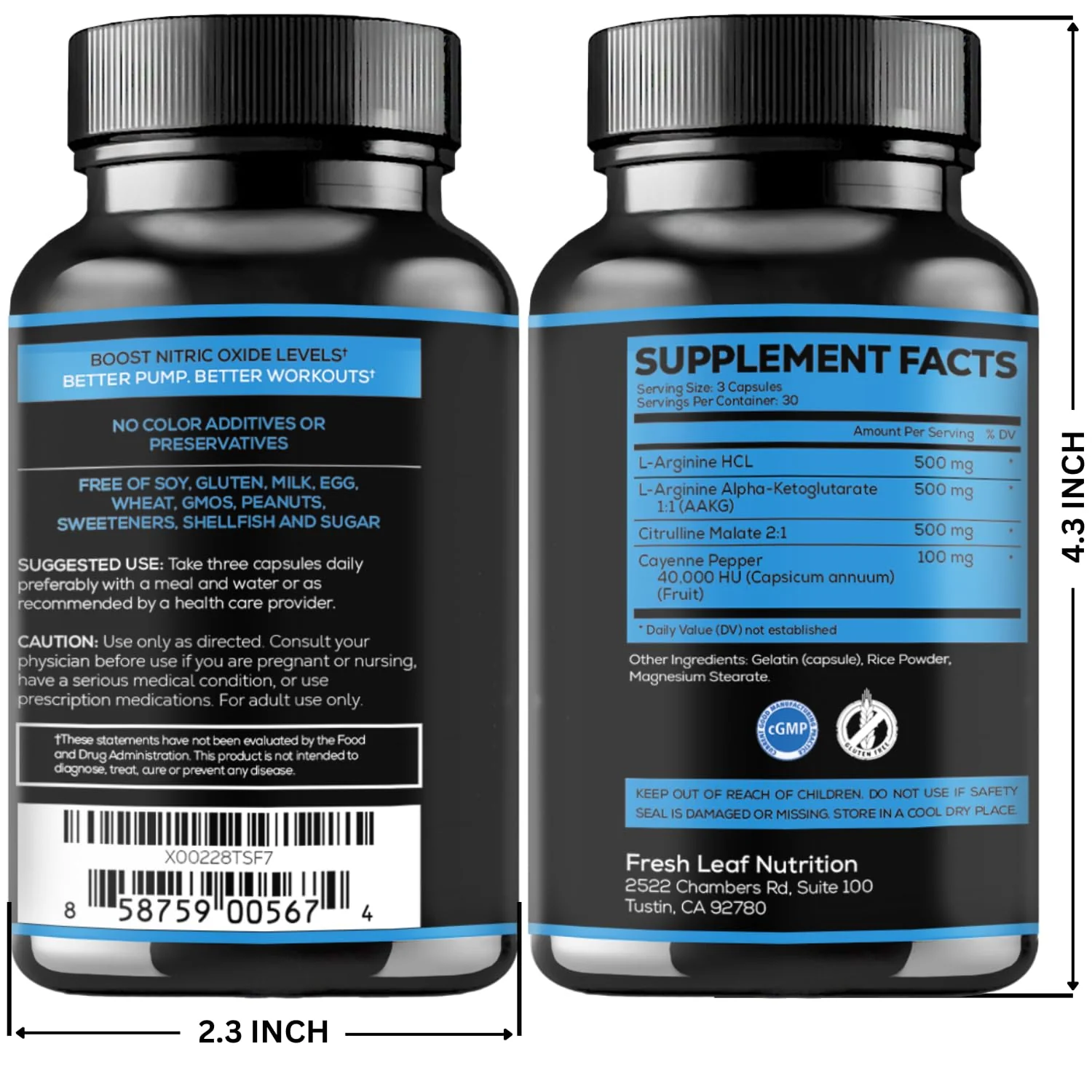 L Arginine Capsules with L-Citrulline 1500mg - Nitric Oxide Booster for Stamina, Muscle, Energy & Vascularity - L-Arginine and Essential Amino Supplement for Extra Strength | 30 Days Supply | 90 Count - Image 2