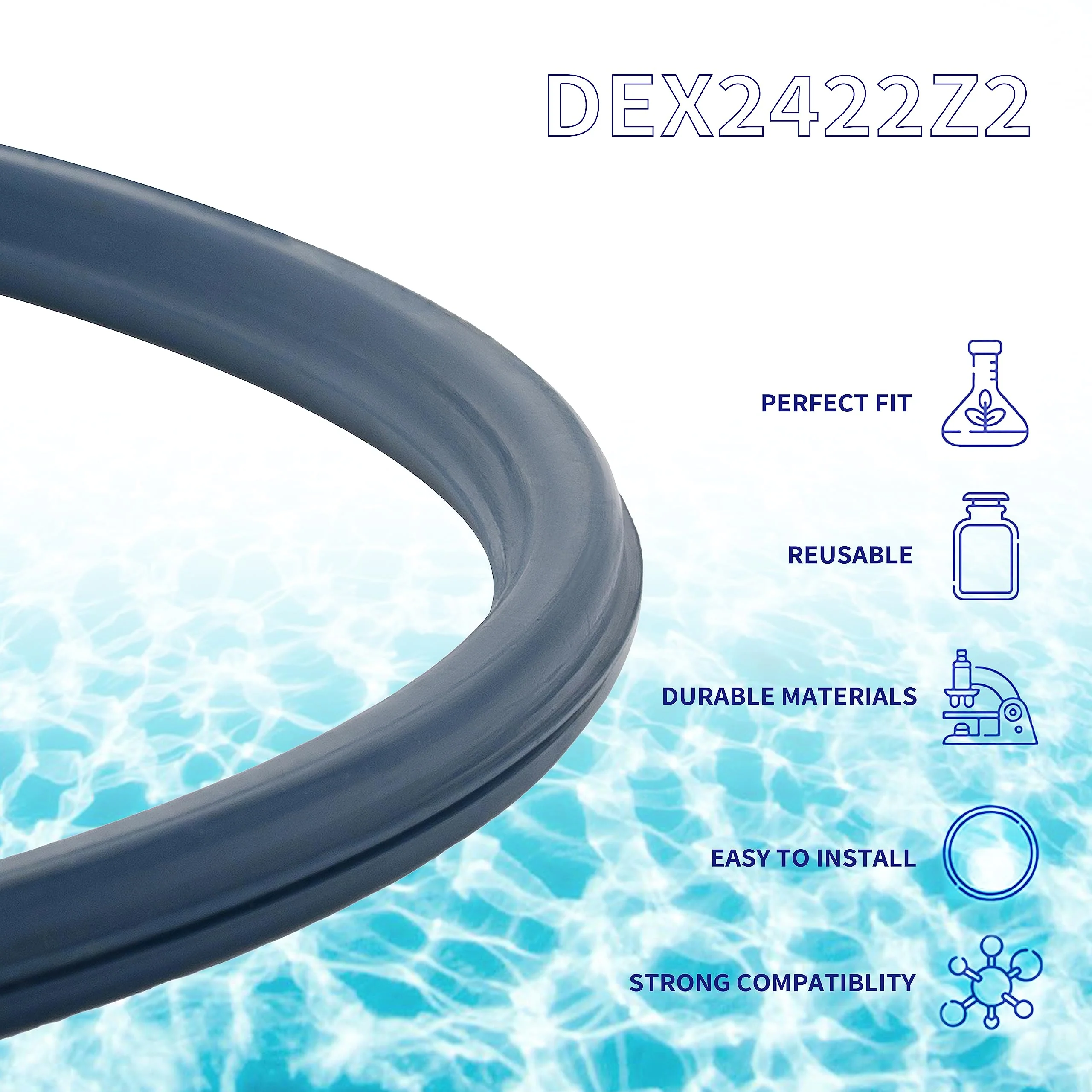L Continue 1 Pcs DEX2422Z2 Metal Reinforced Seal,Replacement for Hayward C2030 C3030 C4030 C5030 C7030 and DE2420 DE3620 DE4820 DE6020 DE7220. (1, DEX2422Z2 Metal Reinforced Seal) - Image 5