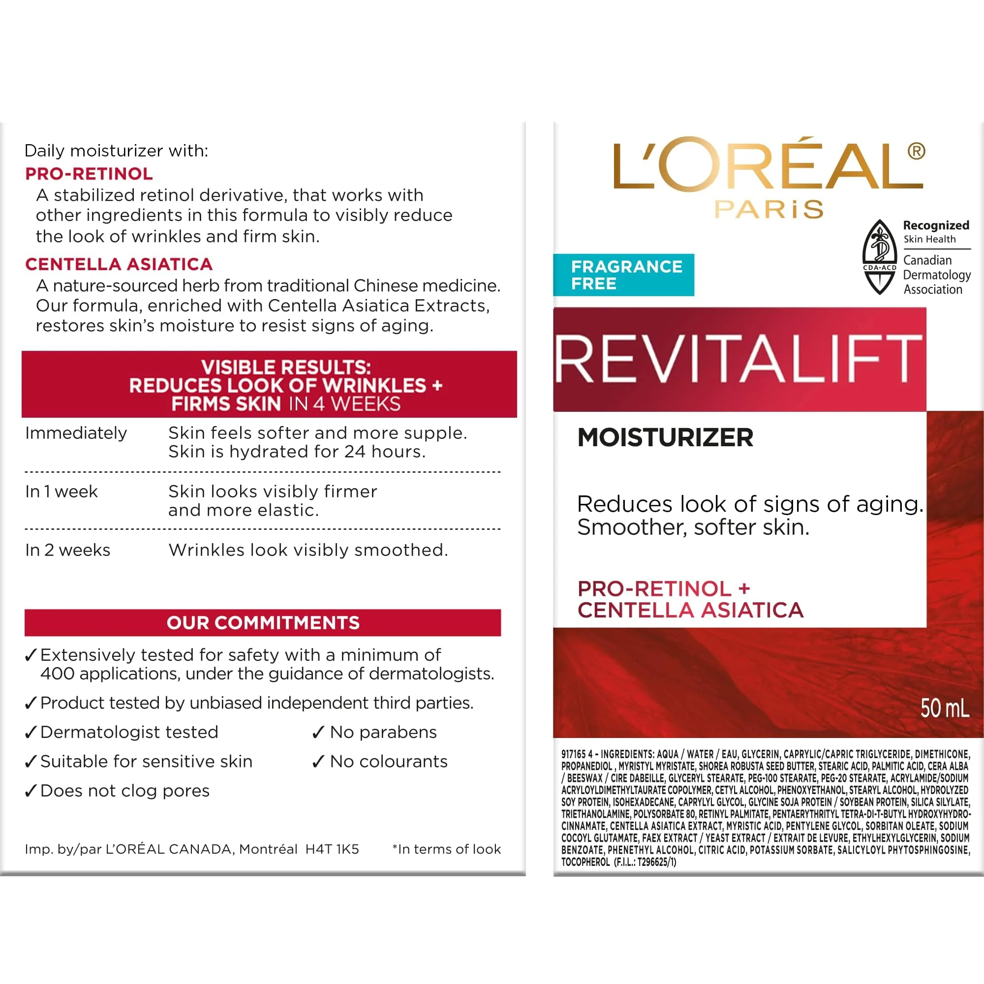 L’Oreal Paris Revitalift Anti Aging Face and Neck Cream, Smoothing and Firming Moisturizer for 24HR Hydration, Fragrance Free, 1.7 Oz - Image 3