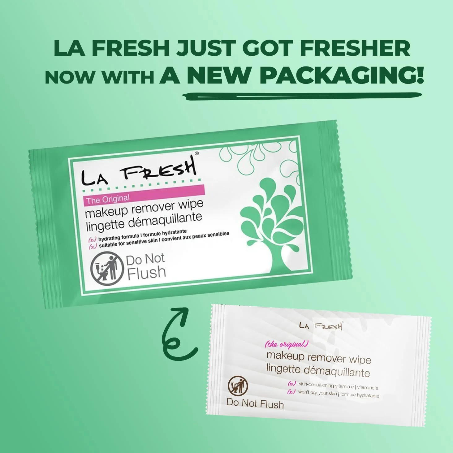 LA Fresh Makeup Remover Wipes with Vitamin E - Make up Remover for Face, Eyes, Lips - Face Travel Essentials - Case of 50ct Makeup Wipes - Image 3