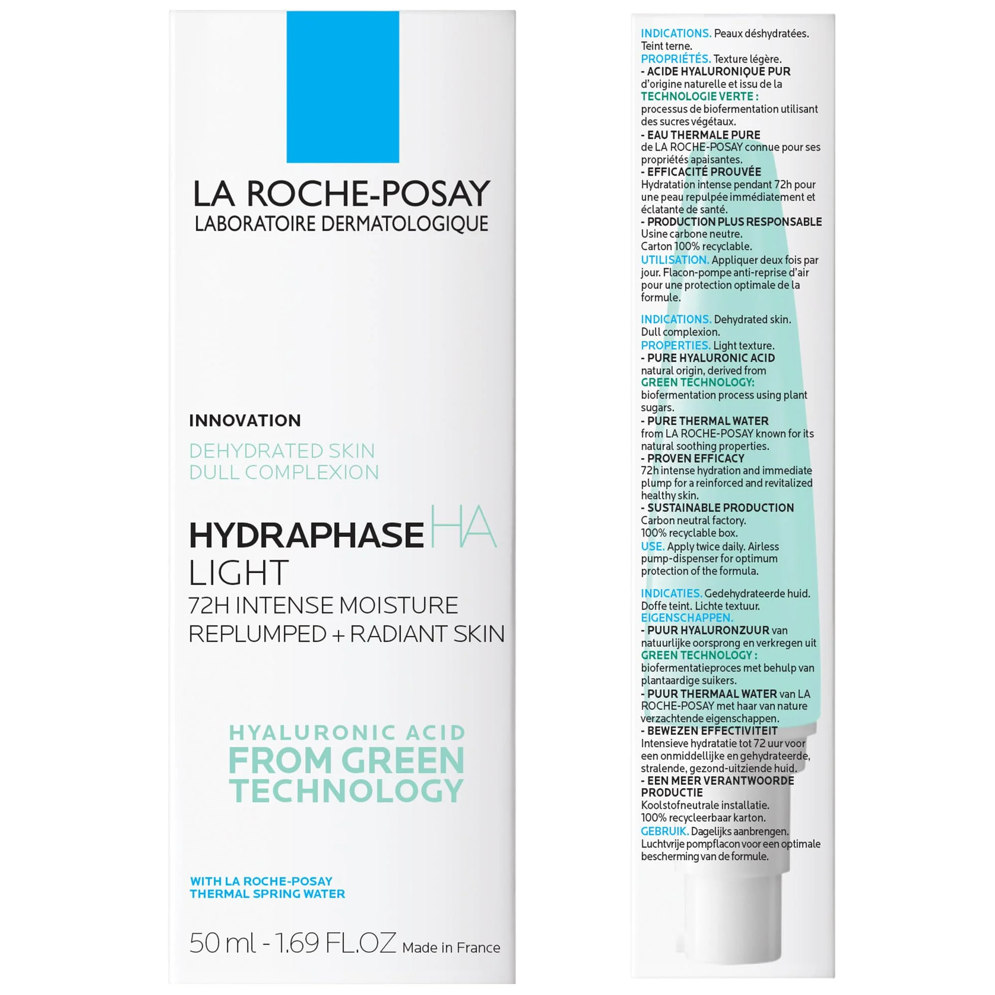 La Roche-Posay Hydraphase HA Light Face Moisturizer, Hyaluronic Acid Face Moisturizer with 72HR Hydration, Oil Free & Non-Comedogenic, 50 ML, 1.69 fl. oz. - Image 3