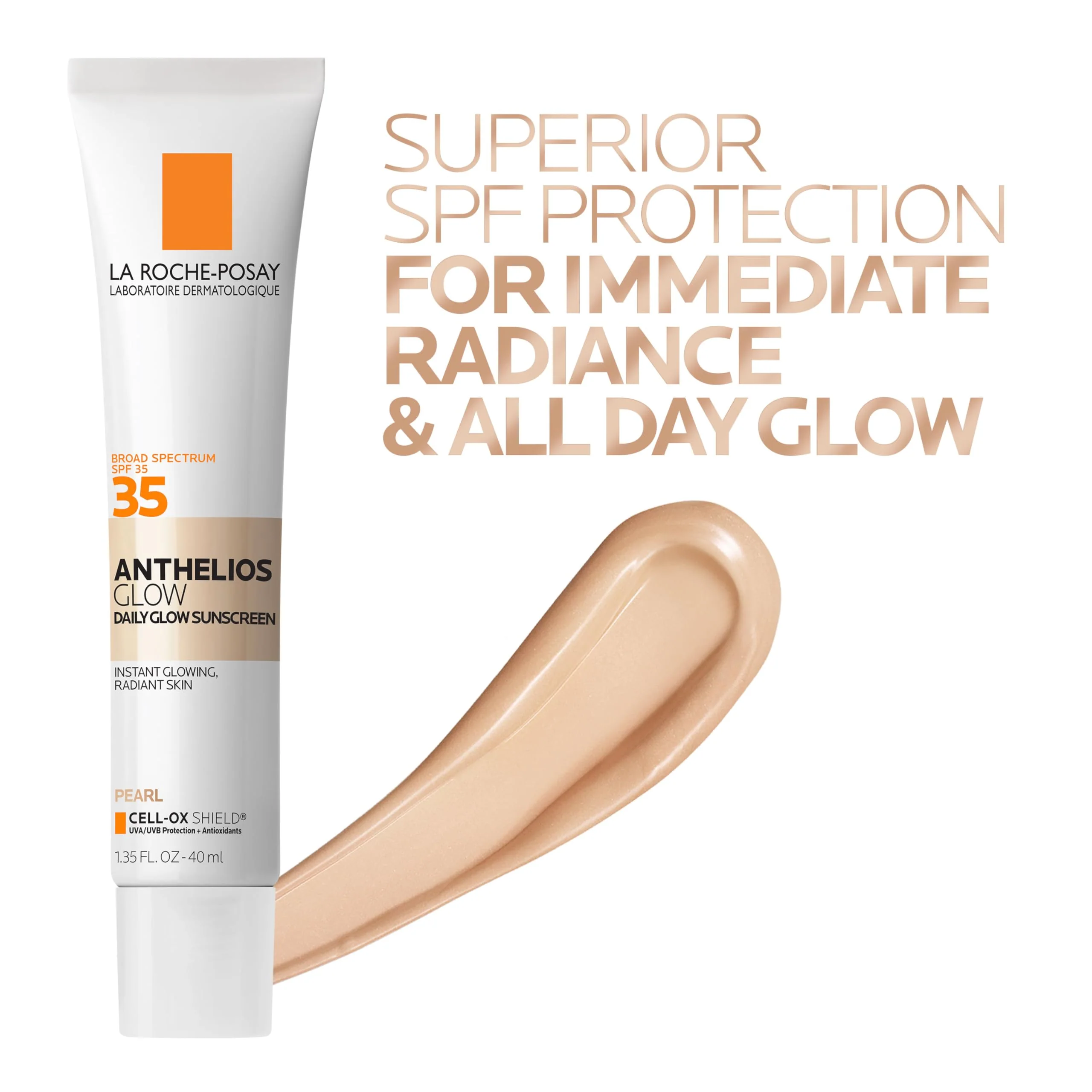 La Roche-Posay UV Glow Light Sunscreen SPF 35, Glow Sunscreen for Face, Broad Spectrum Superior Protection, Lightweight Hydrating Formula, Enhances Immediate Radiance & Delivers All-Day Glow - Image 4
