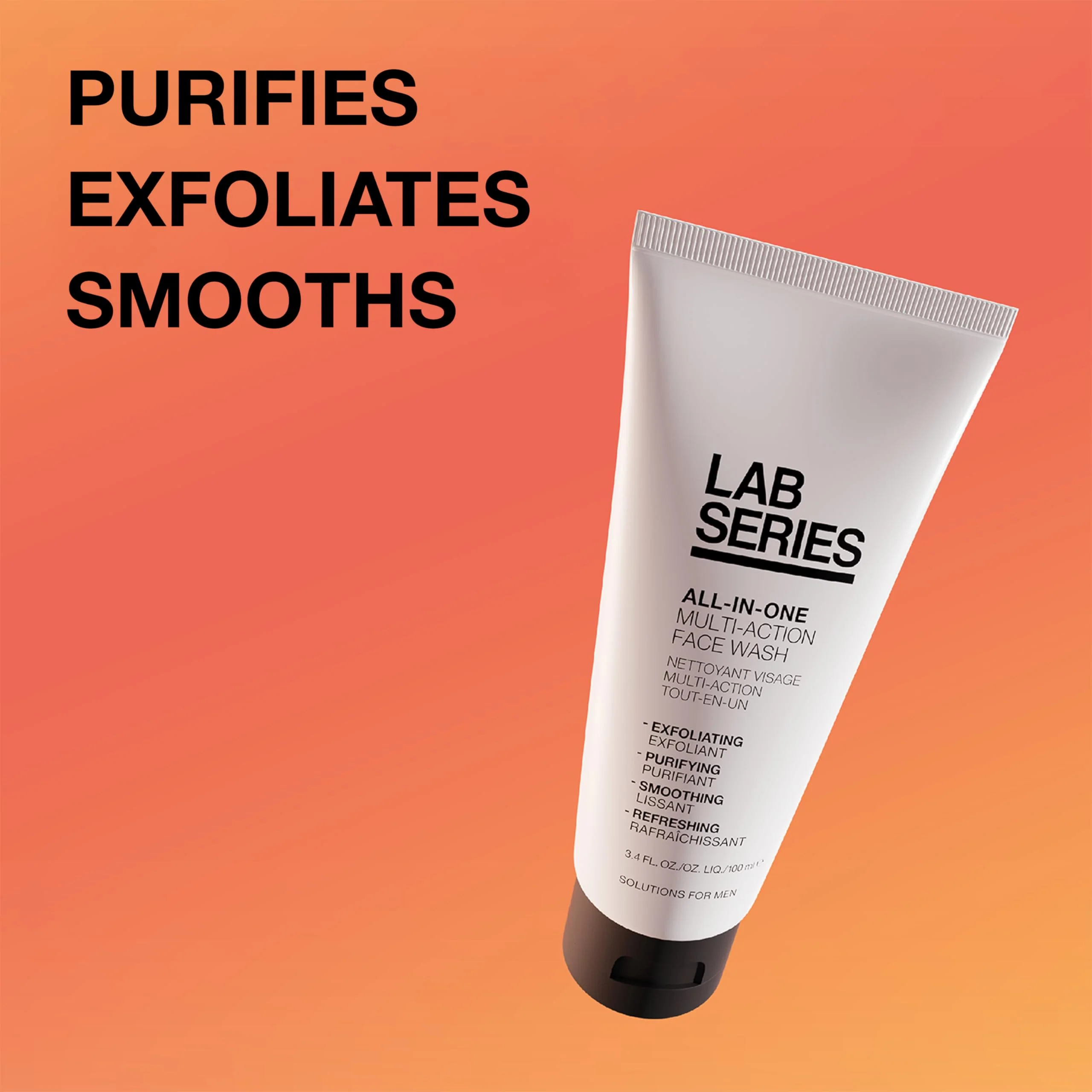 Lab Series Men's All-In-One Multi-Action Face Wash - Face Scrub - Cleanse and Purify Skin - Skin Care for Men, 3.4 Fl Oz - Image 10