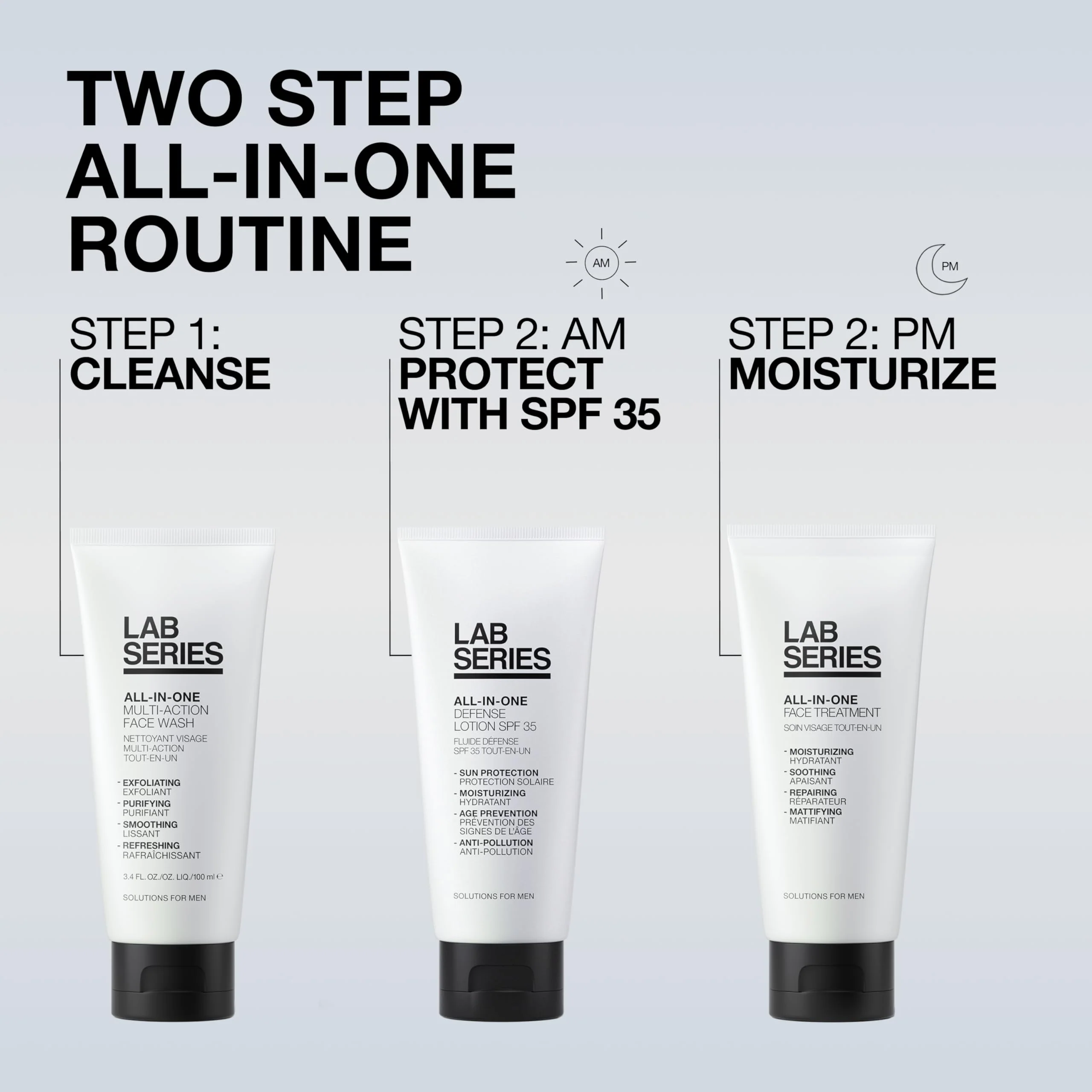 Lab Series Men's All-In-One Multi-Action Face Wash - Face Scrub - Cleanse and Purify Skin - Skin Care for Men, 3.4 Fl Oz - Image 6
