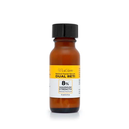 LaClaire 8% Retinol Complex Face Serum - Anti-Ageing, Brightening Neck & Face Serum Helps Firm, Smooth & Nourishes Skin with Lactic Acid, Vitamin A & Retinyl Palmitate - Anti Wrinkle Serums by - Image 8