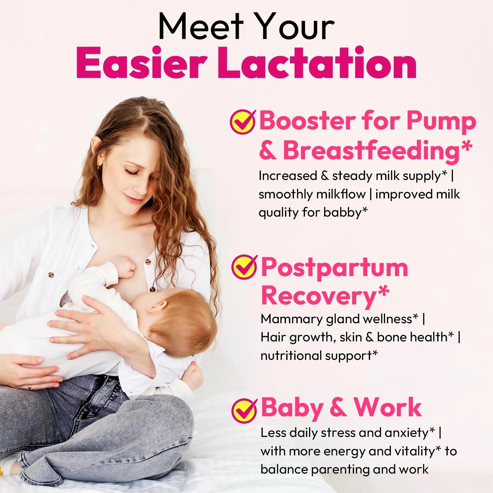 Lactation Supplement, Postpartum Lactation Support Gummies for Breastfeeding, with Milk Thistle and Postnatal Vitamins As Breast Milk Supply Booster, Recovery, Hair Growth, 60 Count Sugar Free & Vegan - Image 8