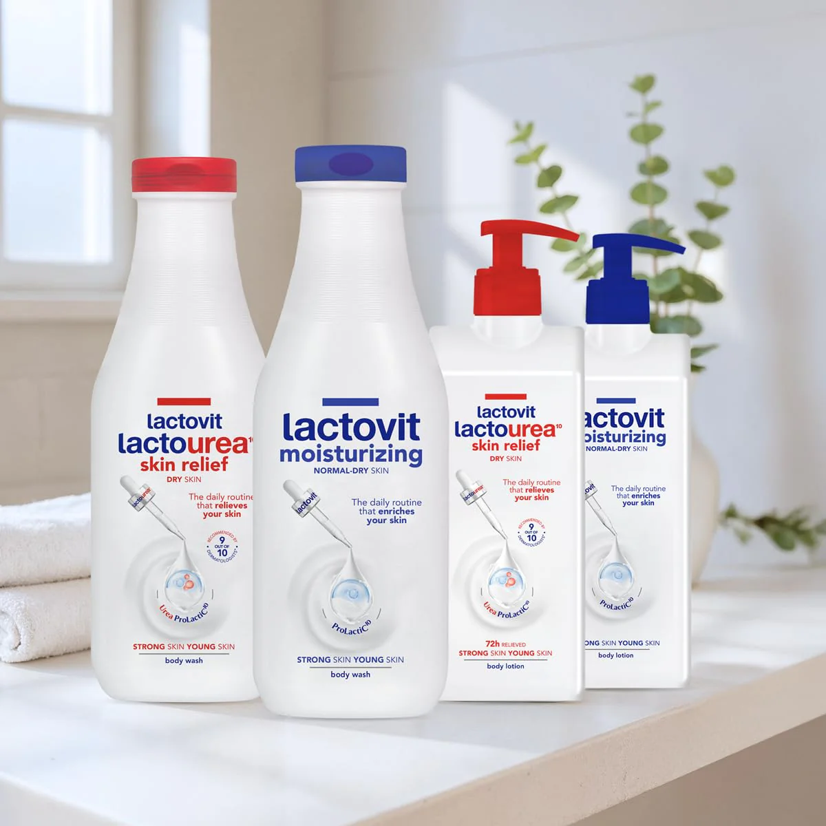 Lactovit| Lactourea Body Wash | Hydrating Shower Gel for Dry Skin | With Urea ProLactiC10 Complex, Lactic Acid & Pure Urea | Soft & Youthful Skin | Dermatologist Recommended |3 x 600 ml - Image 4