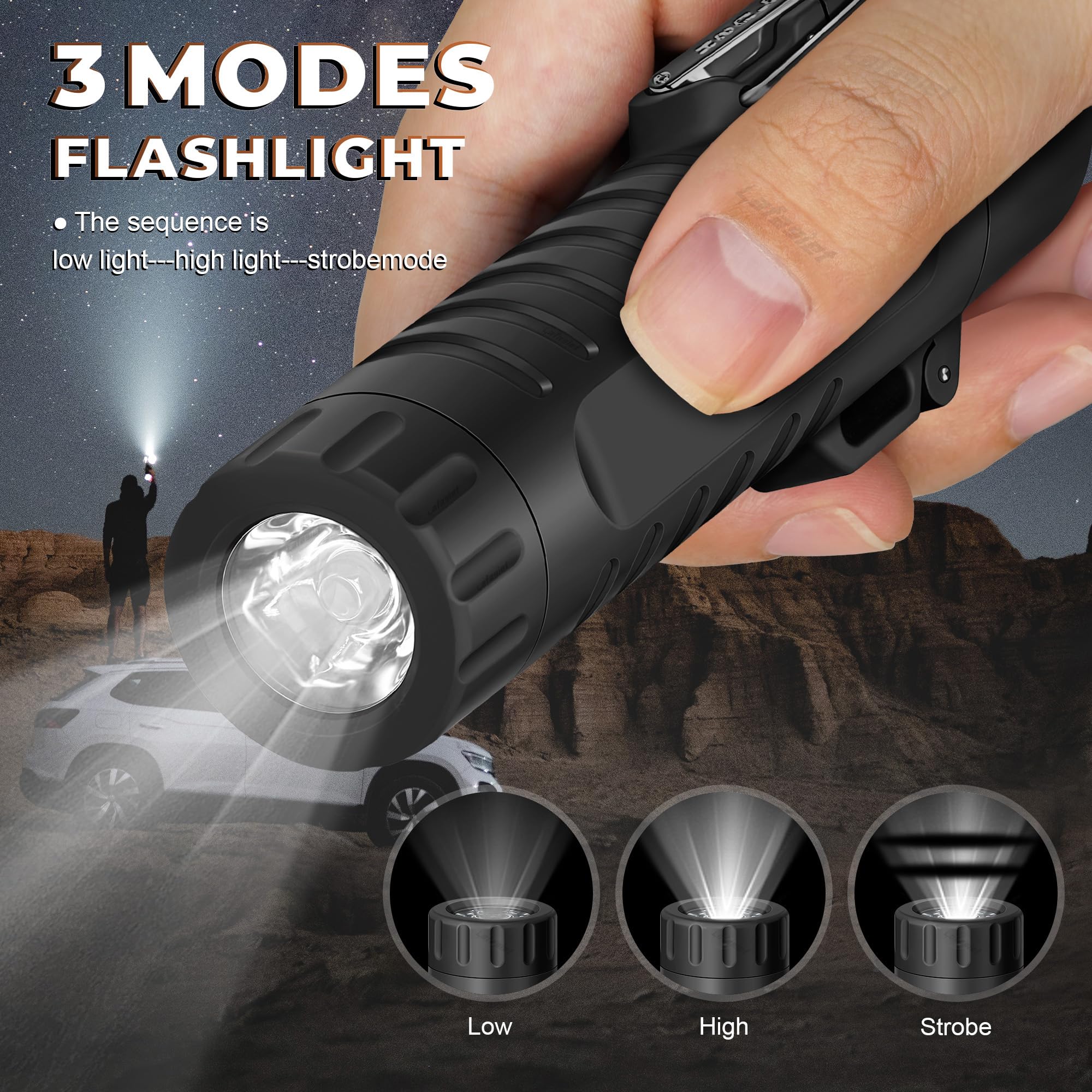 Lafagiet Electric Lighter, USB C Rechargeable, with LED Battery Display, Flashlight, 360° Flexible extendable Arc Lighters for Candle, Camping, Outdoor Adventure - Image 3