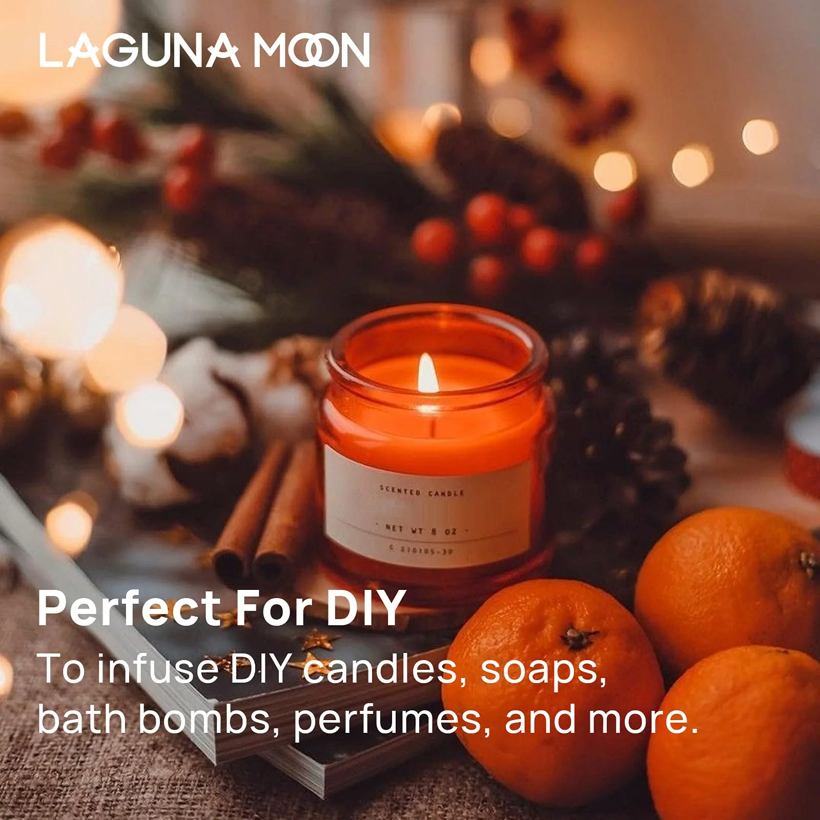 Lagunamoon Fall Essential Oils Set - Spice Fragrance Oils Autumn Gift Set for Diffusers, Home Care, Candle Making Scents, Aromatherapy - Cinnamon, Clove, Citronella, Ginger and Spiced Berries (10mL) - Image 4