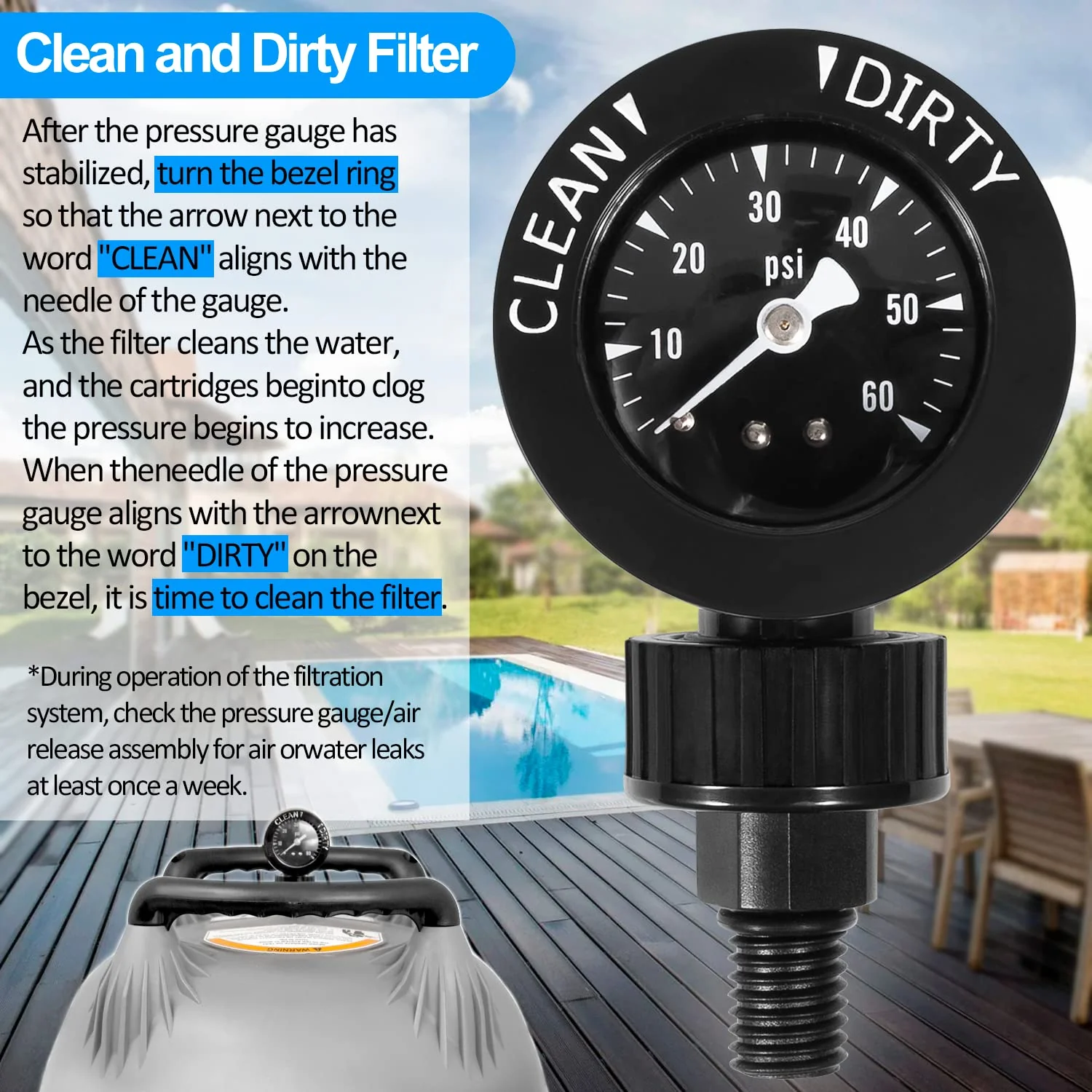LAIKOU R0357200 Air Gauge Release Valve Assembly Replacement Compatible with Zodiac Jandy CV & CL, DEV & DEL, JS Series Pool and Spa Filters (R0357200) - Image 6