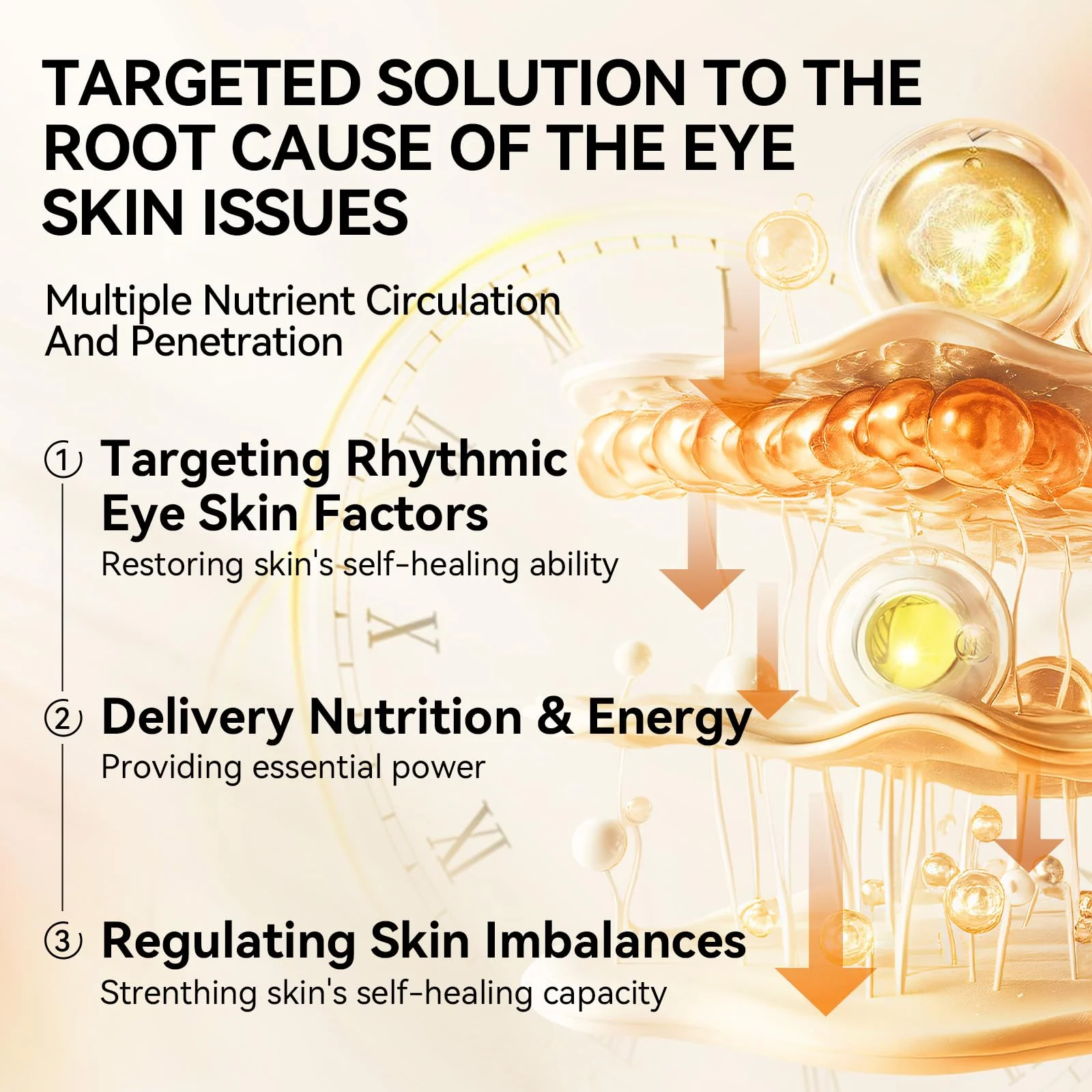 LANBENA Vitamin C Under Eye Patches for Dark Circles and Puffy Eyes, Cooling Eye Masks for Eye Bags, Fine Lines & Wrinkles Reduce, Anti-Aging, with Niacinamide Hydra-Gel Collagen-30 Pairs - Image 8