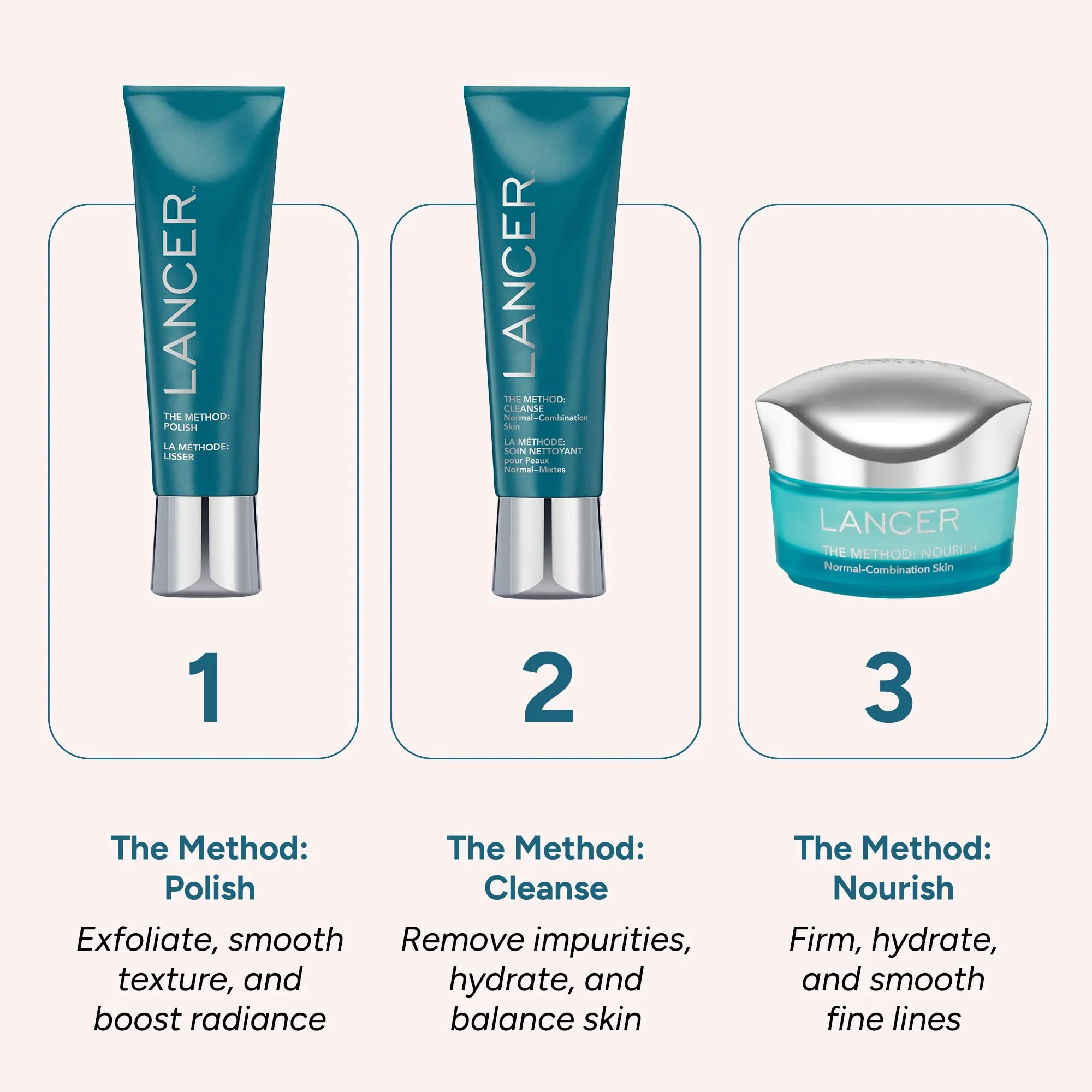 Lancer Skincare The Method: Polish Facial Exfoliator, Daily Exfoliation Face Scrub with Natural Minerals, Polish Normal-Combination Skin, 2 Fluid Ounces - Image 3