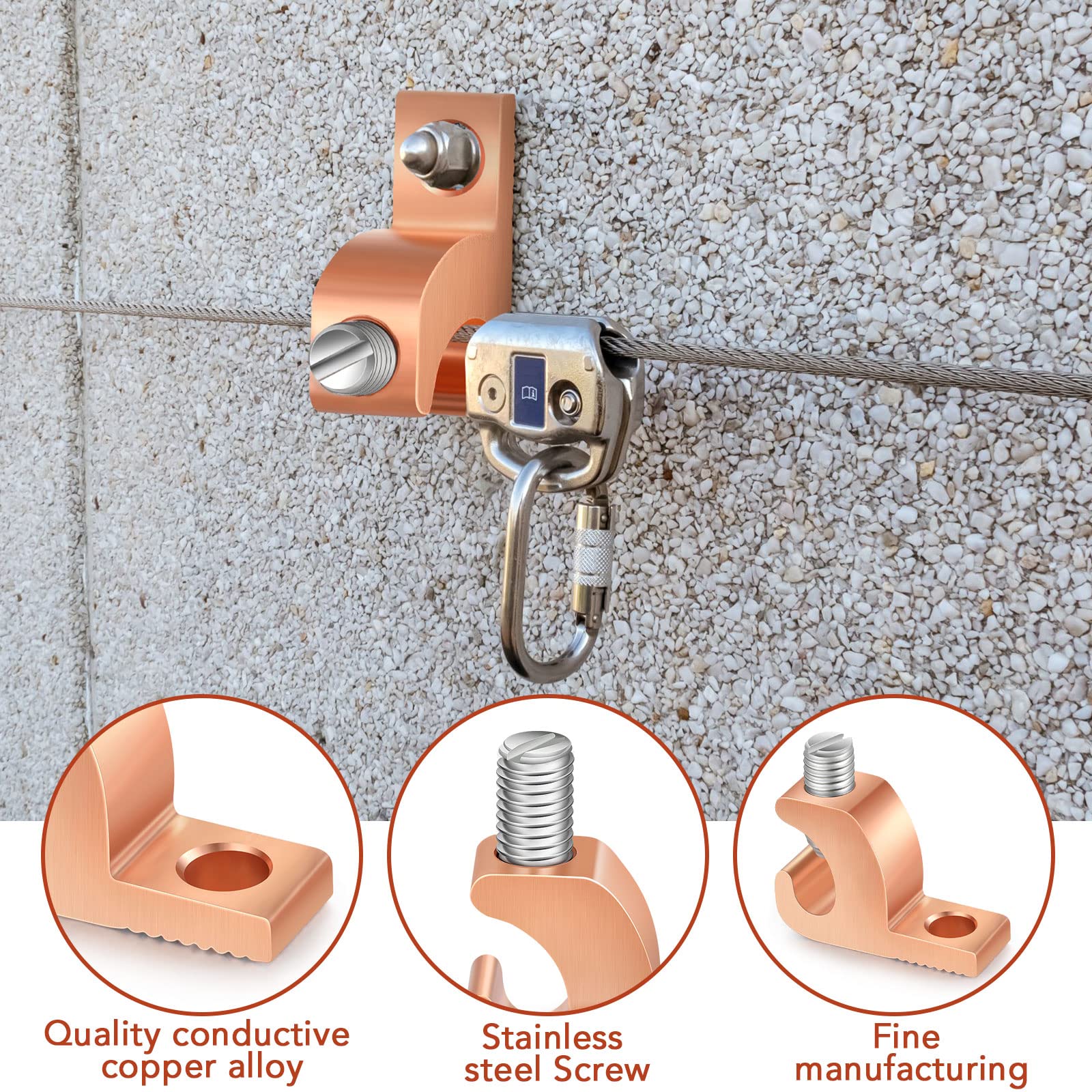 Landhoow 10 Pack Lay in Connector Pool Bonding Lug Copper Conductor Lay in Connector Copper Lay in Lugs AWG for Grounding Swimming Pool and Conduits, 4-14 Wire Range - Image 4
