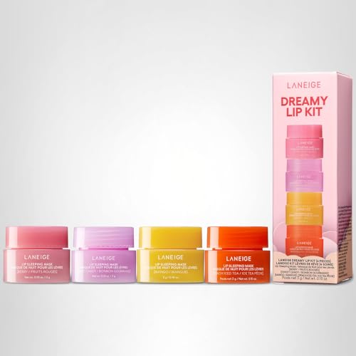 LANEIGE Dreamy Lip Kit: Lip Sleeping Mask Berry, Sweet Candy, Mango, and Peach Iced Tea, Nourish, Hydrate, Vitamin C, Shea Butter, Coconut Oil - Image 2
