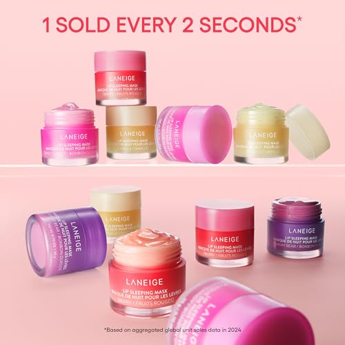 LANEIGE Dreamy Lip Kit: Lip Sleeping Mask Berry, Sweet Candy, Mango, and Peach Iced Tea, Nourish, Hydrate, Vitamin C, Shea Butter, Coconut Oil - Image 4