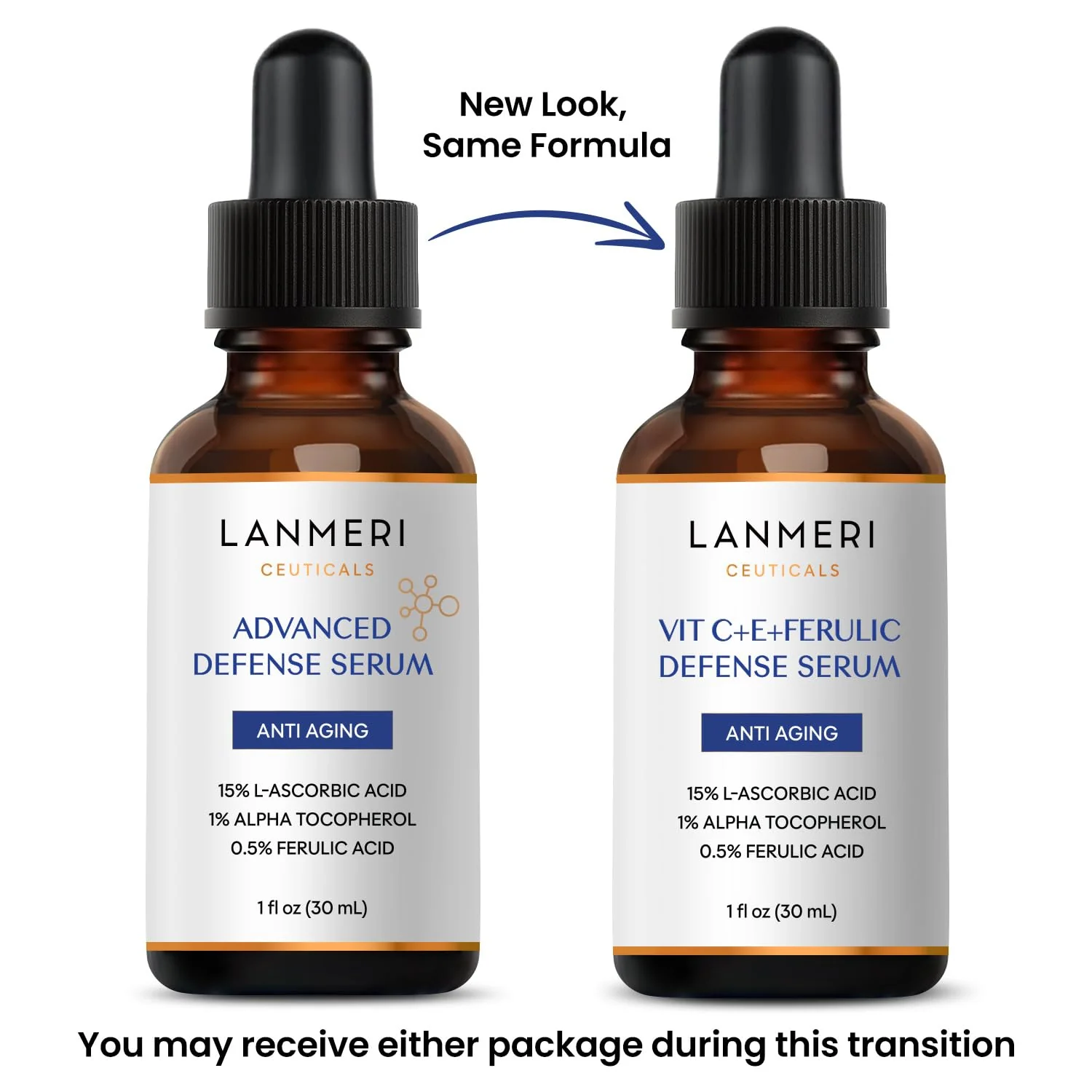 Lanmeri Ceuticals 15% Vitamin C + E + Ferulic Serum: Advanced Antioxidant Defense Formula with 1% Vitamin E & 0.5% Ferulic Acid – High-Stability Vitamin C Serum (1 fl oz) - Image 12