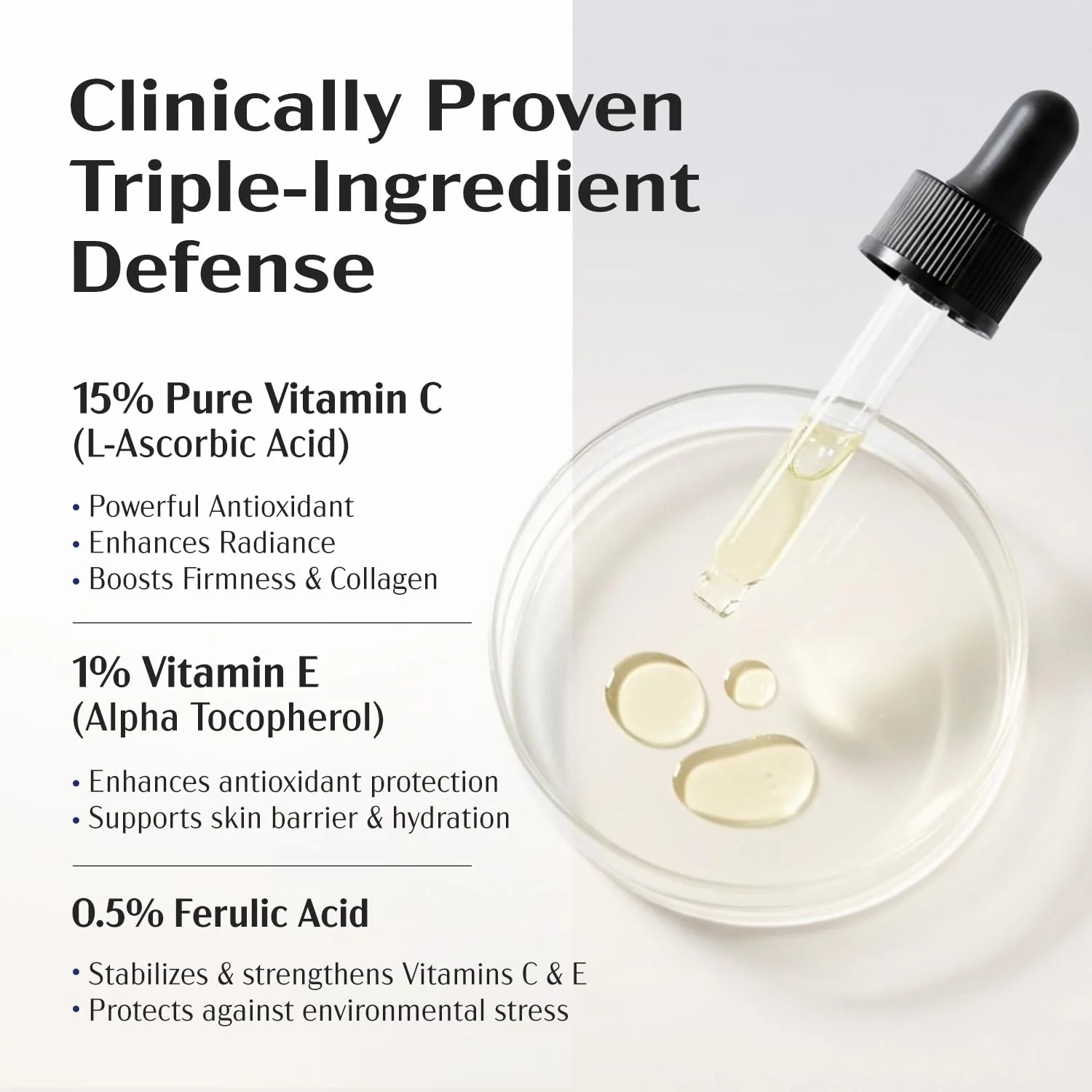 Lanmeri Ceuticals 15% Vitamin C + E + Ferulic Serum: Advanced Antioxidant Defense Formula with 1% Vitamin E & 0.5% Ferulic Acid – High-Stability Vitamin C Serum (1 fl oz) - Image 9