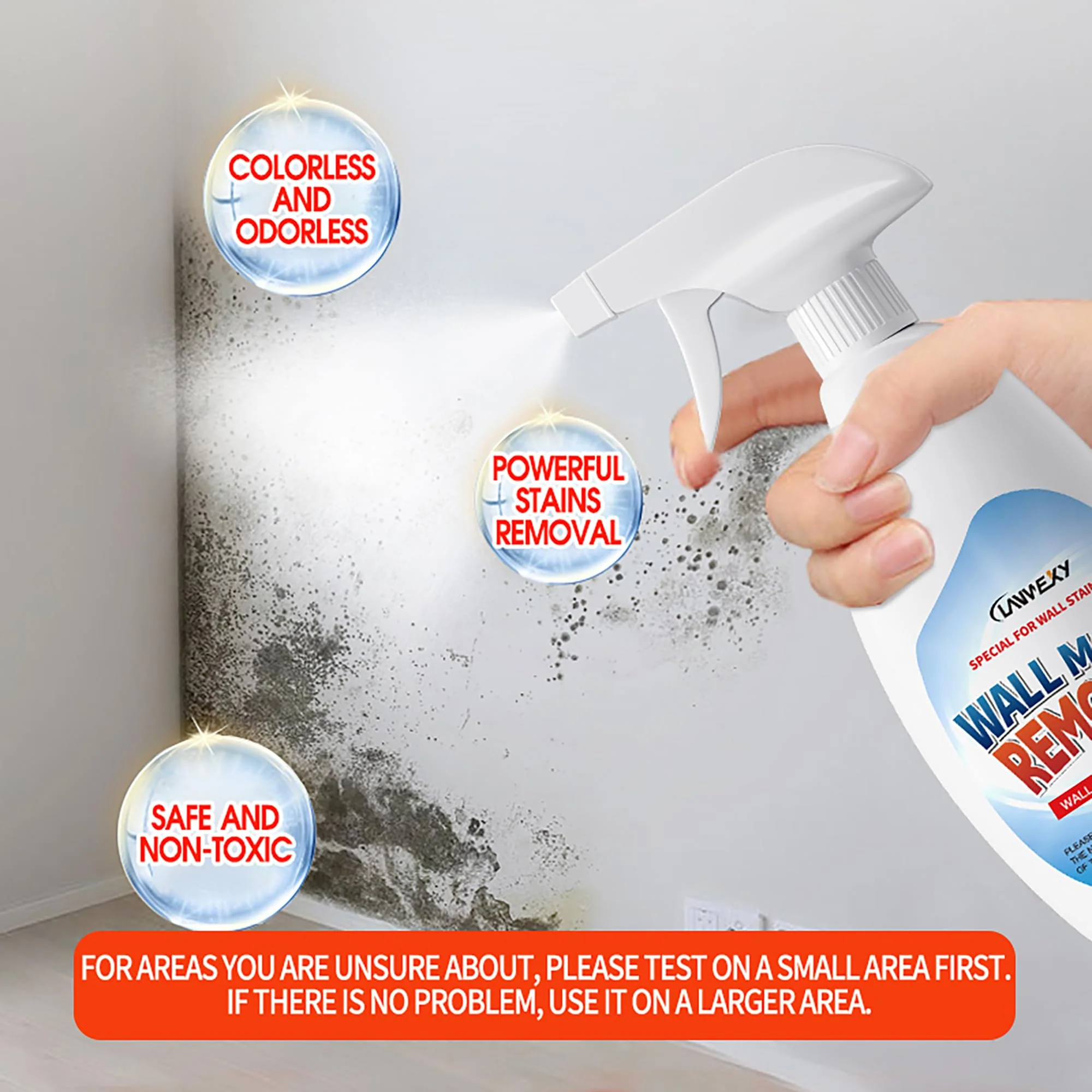 LANWEXY-Highly Effective Removal Spray,Wall Cleaner Spray-Bathroom Foam Cleaner for Shower,Wall,Ceiling,Wood,Kitchens,Tile,Killer with Prevention Inhibitor-2 bottles - Image 3