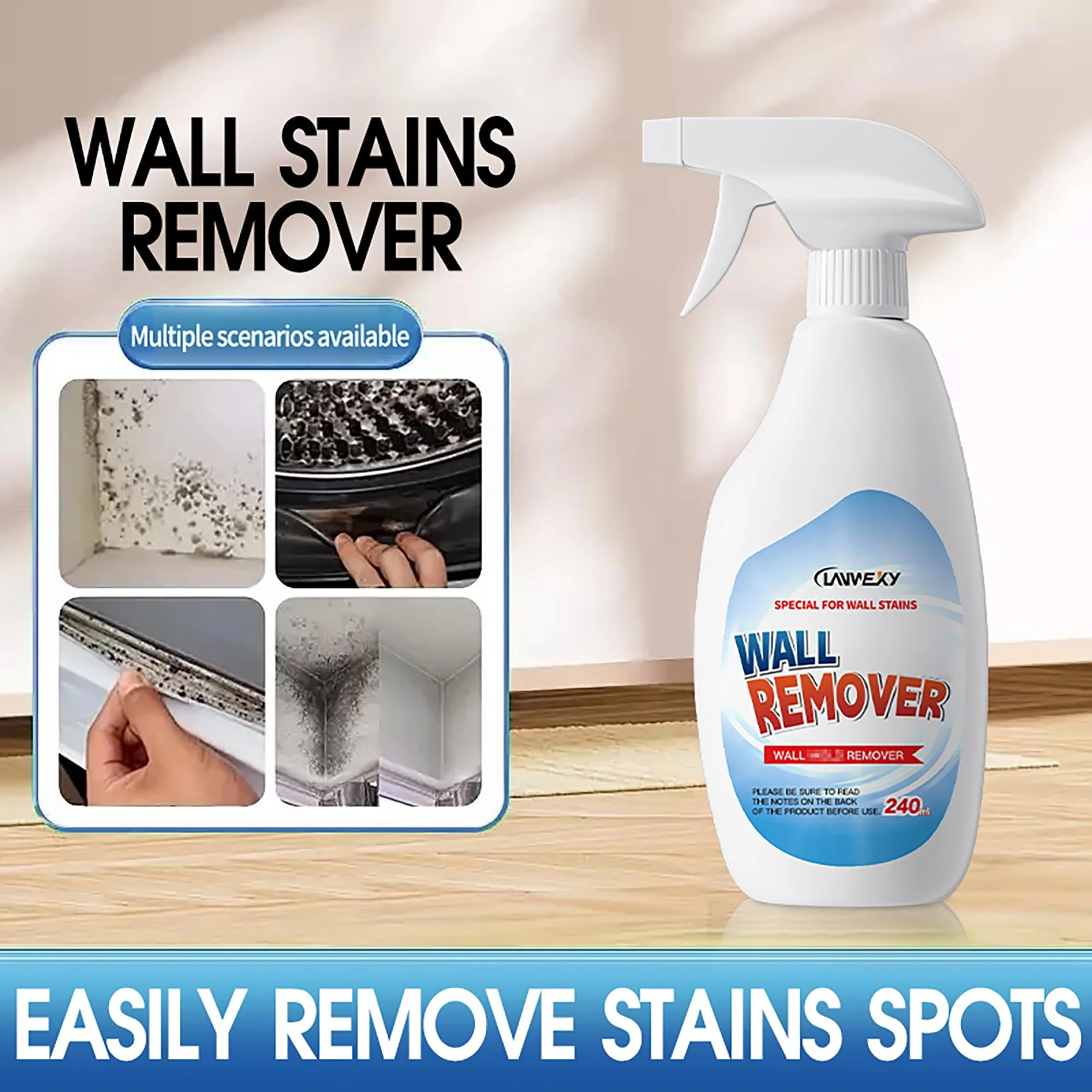 LANWEXY-Highly Effective Removal Spray,Wall Cleaner Spray-Bathroom Foam Cleaner for Shower,Wall,Ceiling,Wood,Kitchens,Tile,Killer with Prevention Inhibitor-2 bottles - Image 8