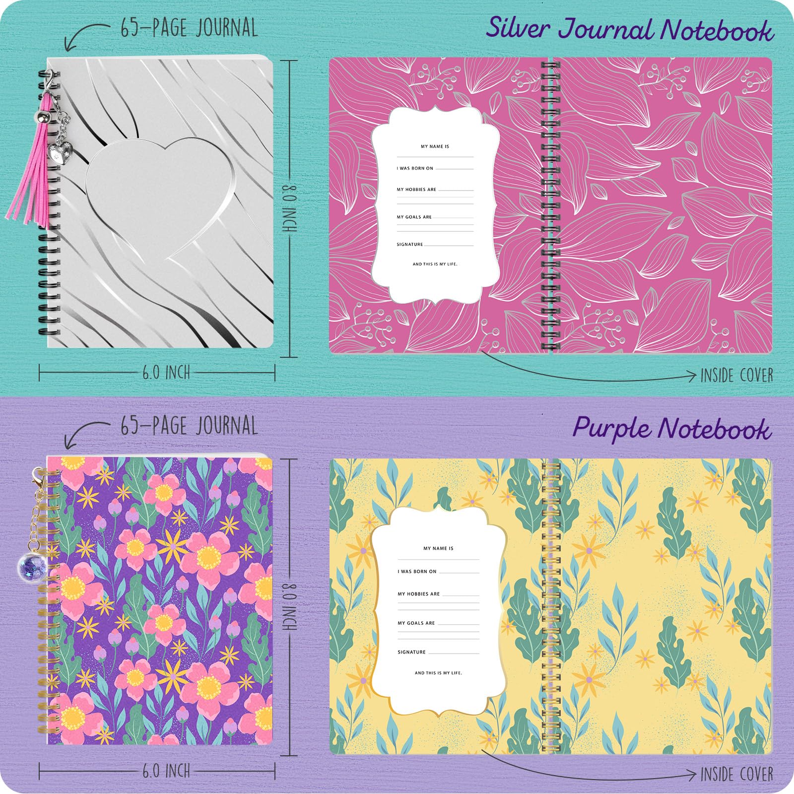 LAOESE 2-Pack DIY Journal Kit for Girls -Christmas Birthday Gifts for Girls 8 9 10 11 12 13 14 Years Old - Arts & Crafts for Teens Trendy Stuff - Scrapbook & Diary Supplies Toys Set - Image 4