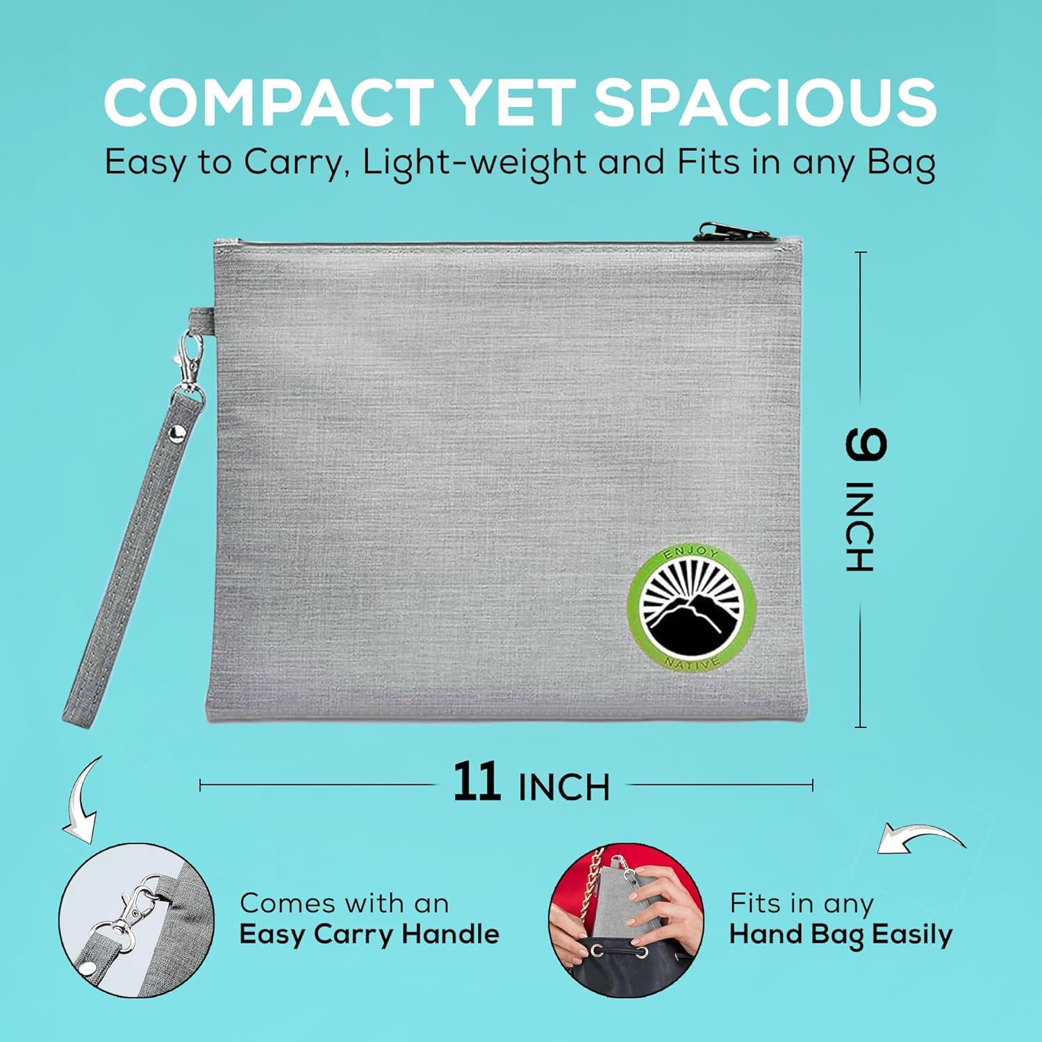 Large and Small Smell Proof Bag Combo, Smell Proof Container, Dog Tested Odor resistant Bag, Best Zipper Odor sealing Pouch Herbs, coffee & Travel Medicine Bag, Scent resistent Containers - Image 4