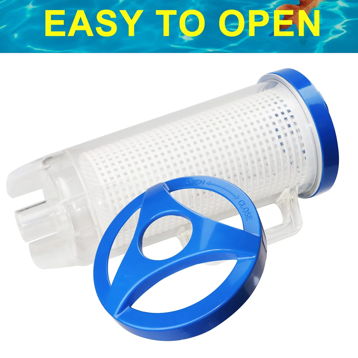 Large Pool Leaf Catcher,Leaf Canister for Pool Vacuum, in-line Pool Filter Canister with Mesh Basket, Compatible with Hayward Automatic & Manual Suction Pool Cleaners - Image 4